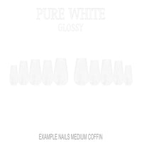 Pure White white press-on nails