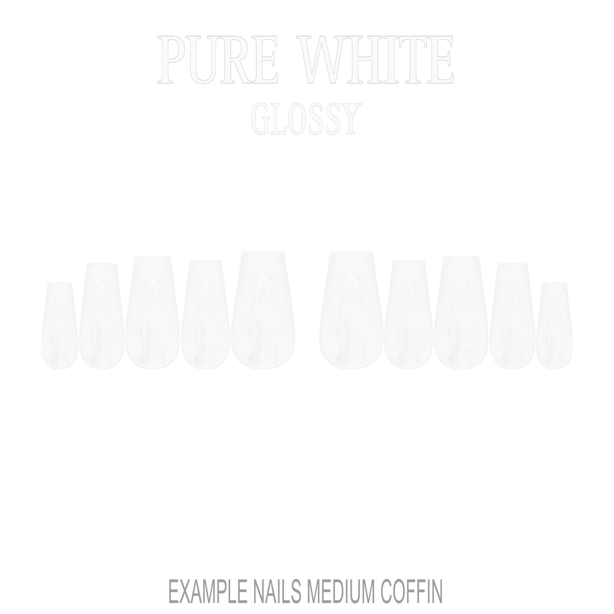 Pure White white press-on nails