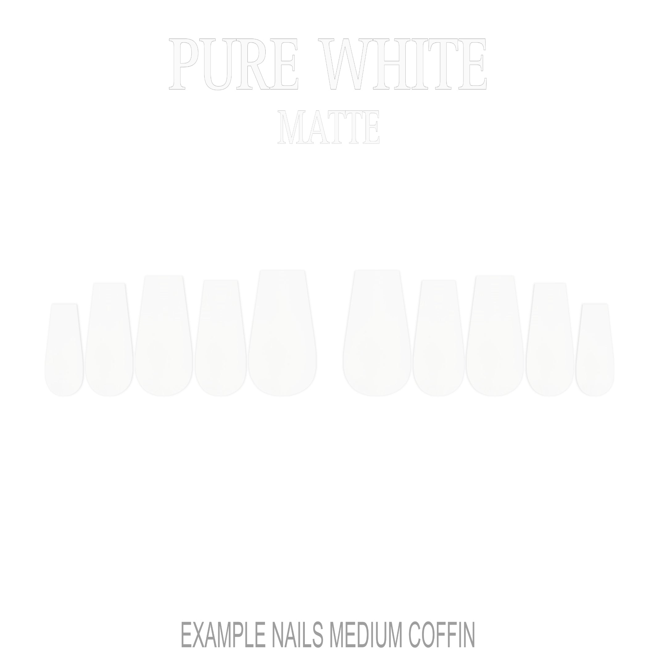 Pure White white press-on nails