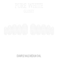 Pure White white press-on nails