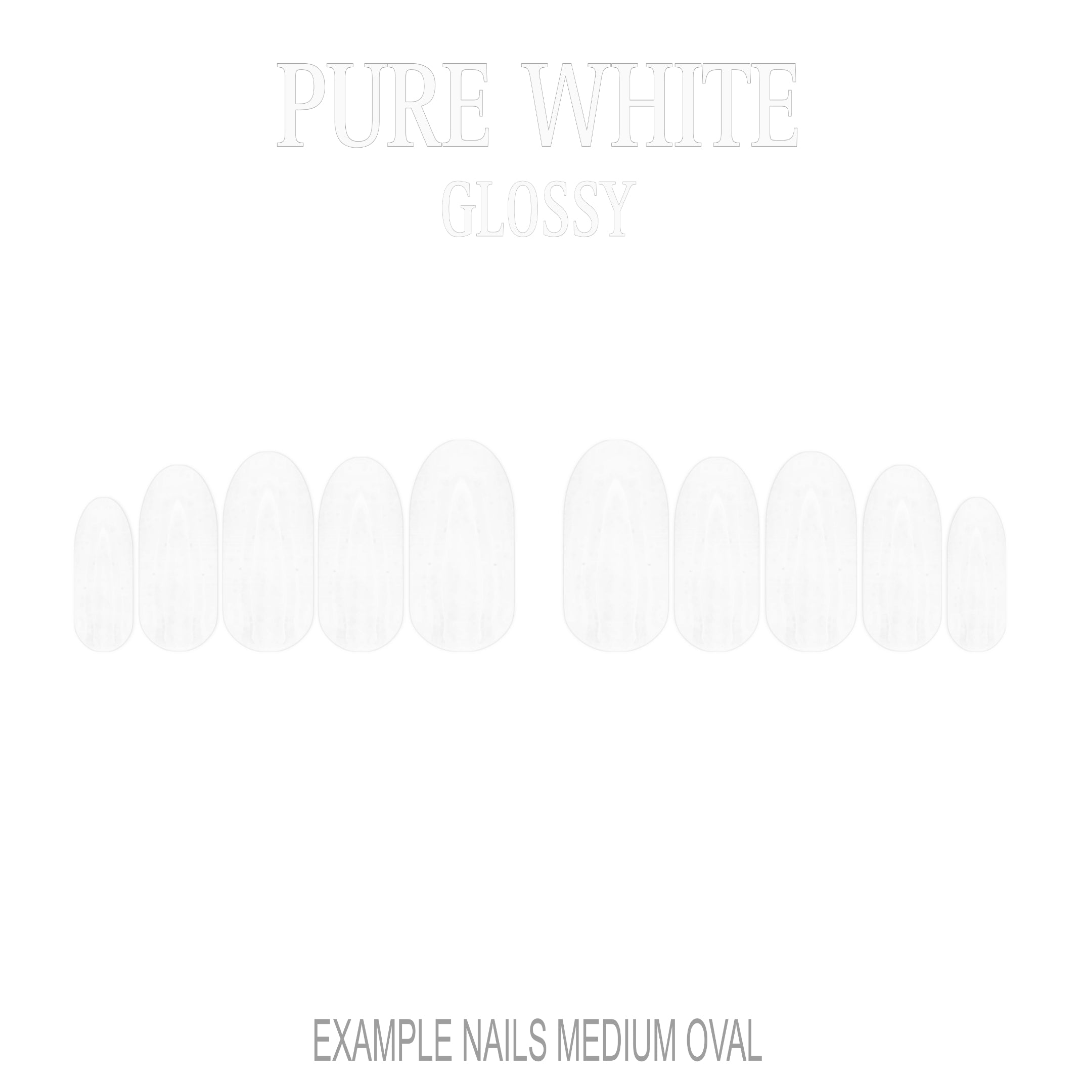 Pure White white press-on nails