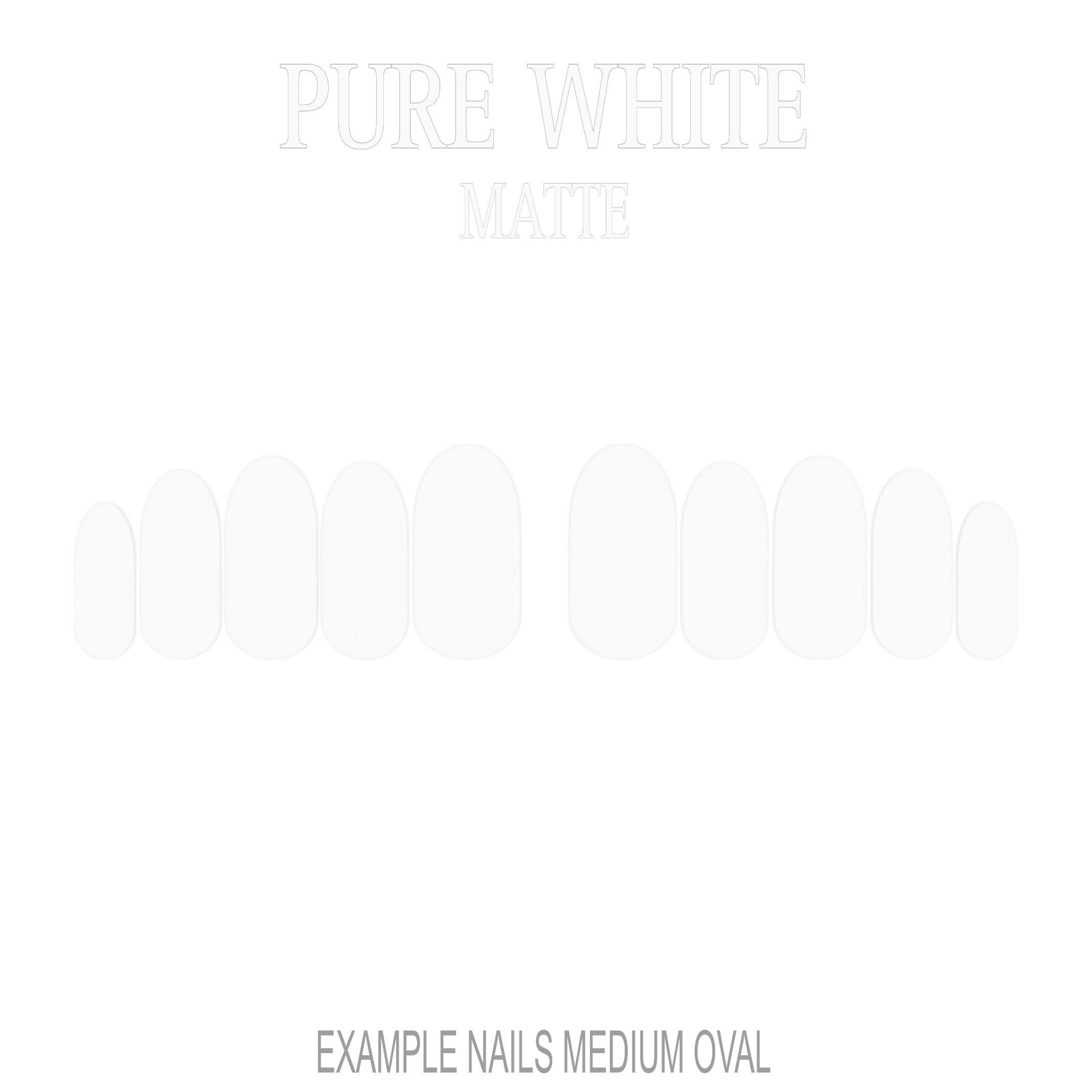 Pure White white press-on nails