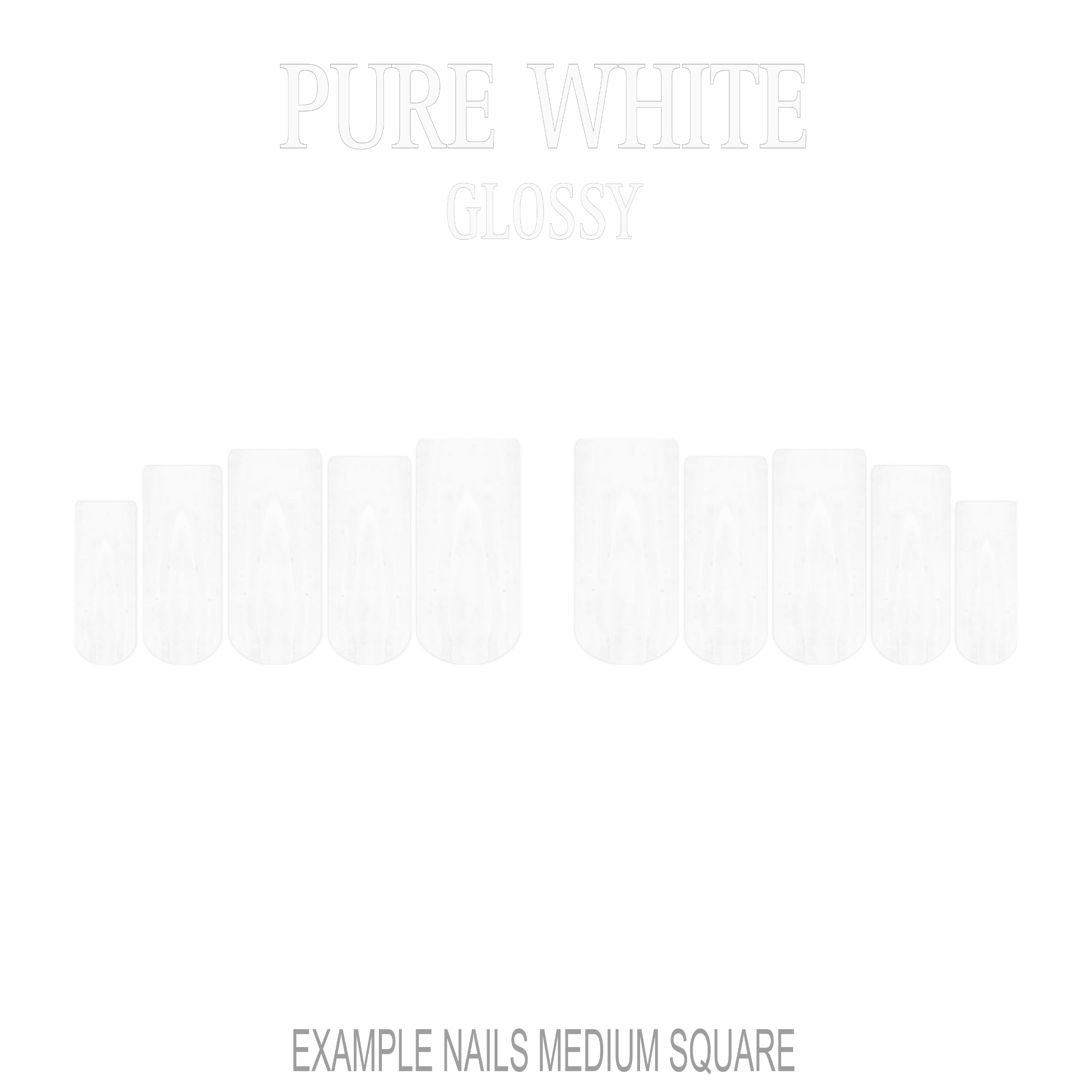 Pure White white press-on nails