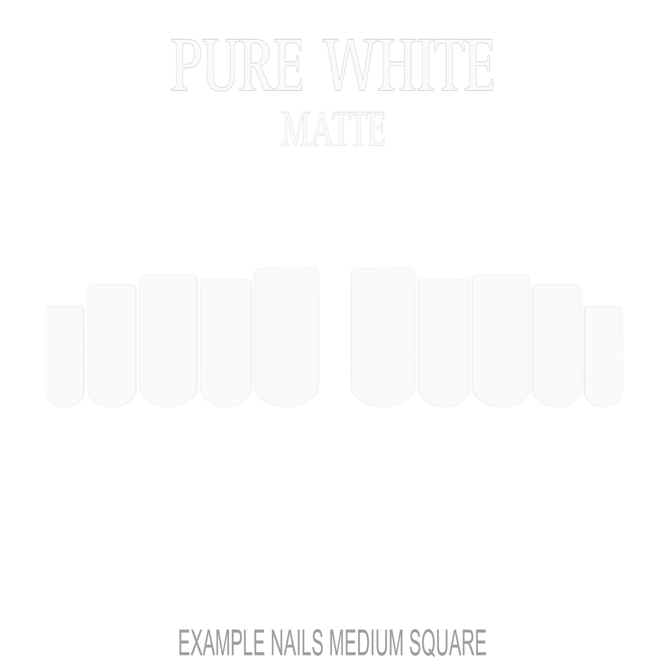 Pure White white press-on nails