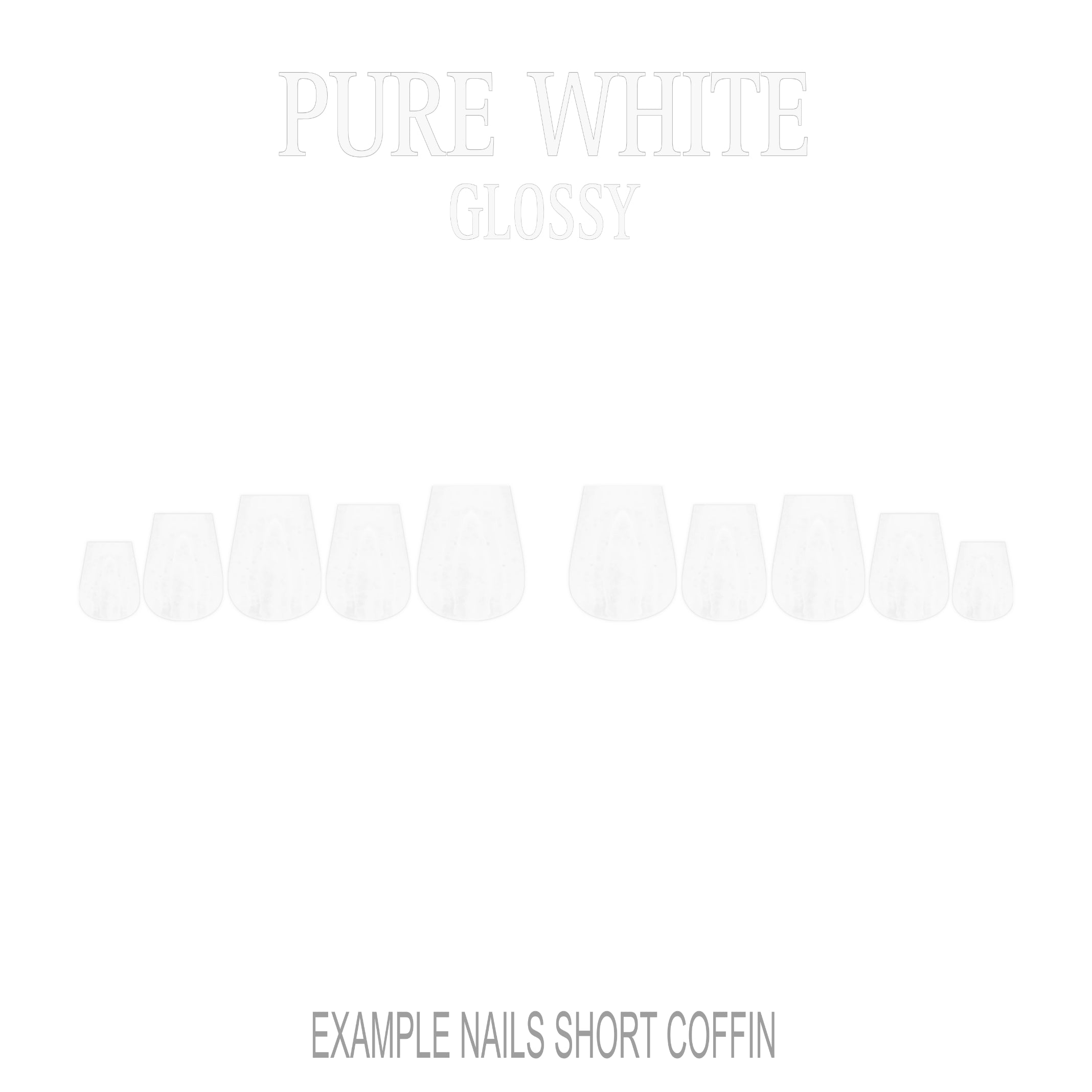 Pure White white press-on nails