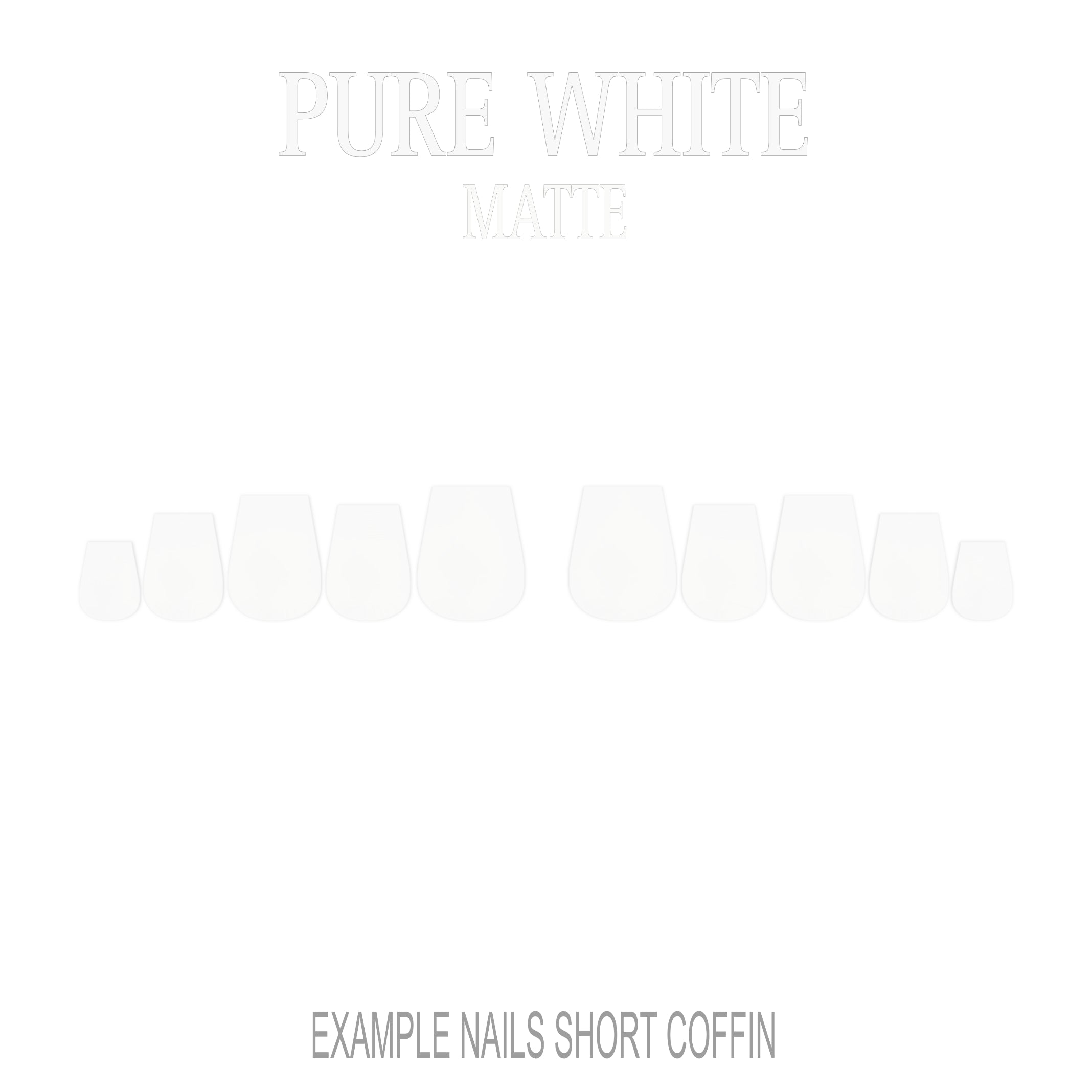 Pure White white press-on nails