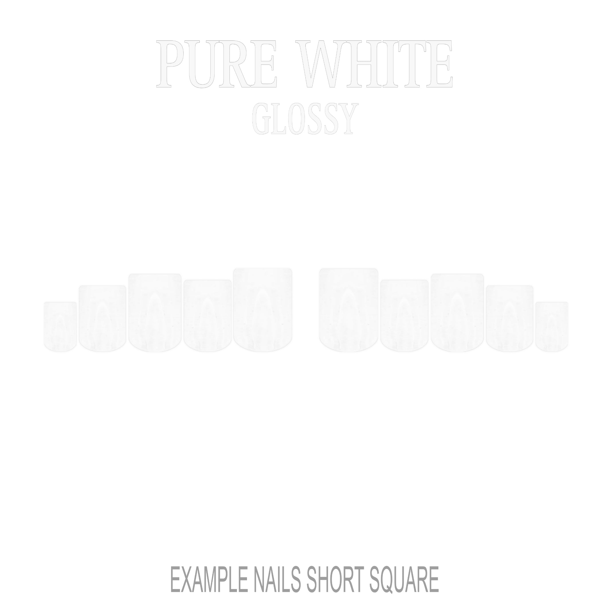 Pure White white press-on nails
