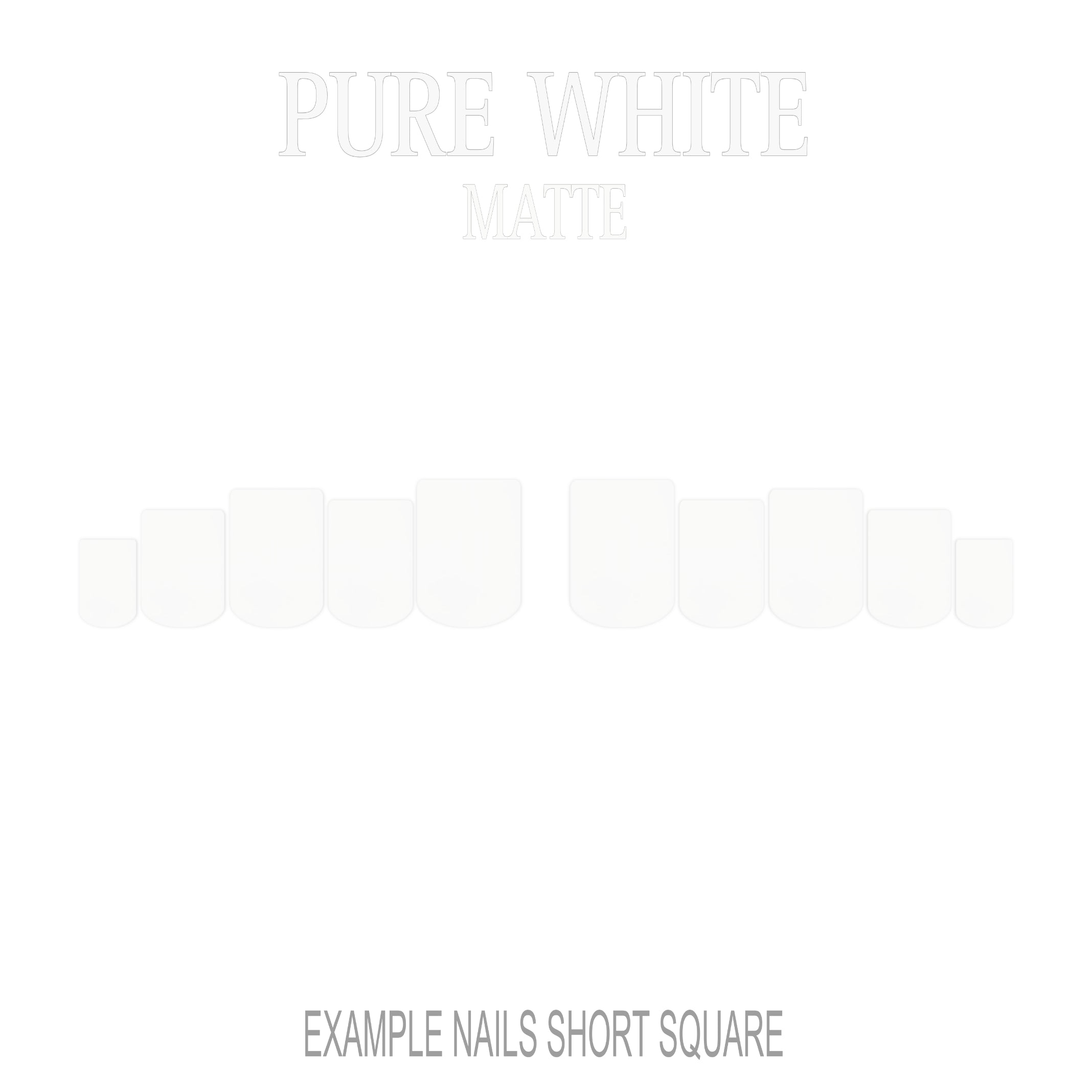 Pure White white press-on nails