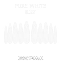 Pure White white press-on nails