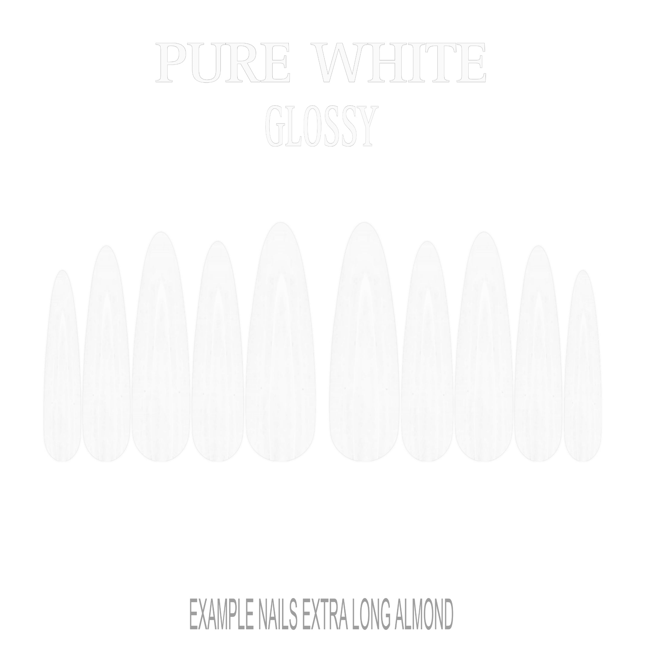 Pure White white press-on nails