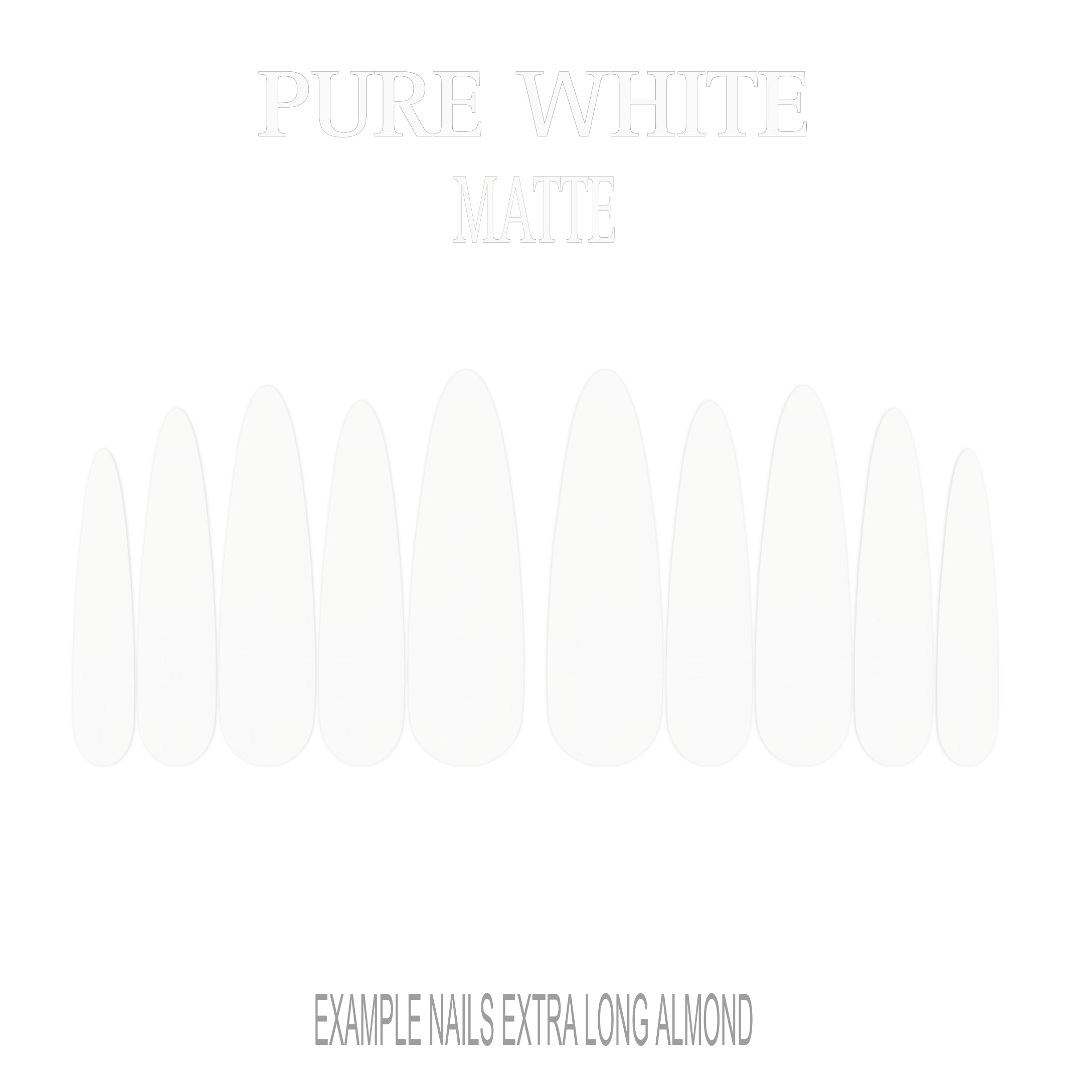 Pure White white press-on nails