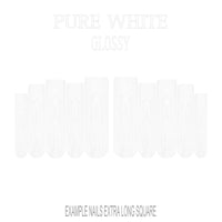 Pure White white press-on nails