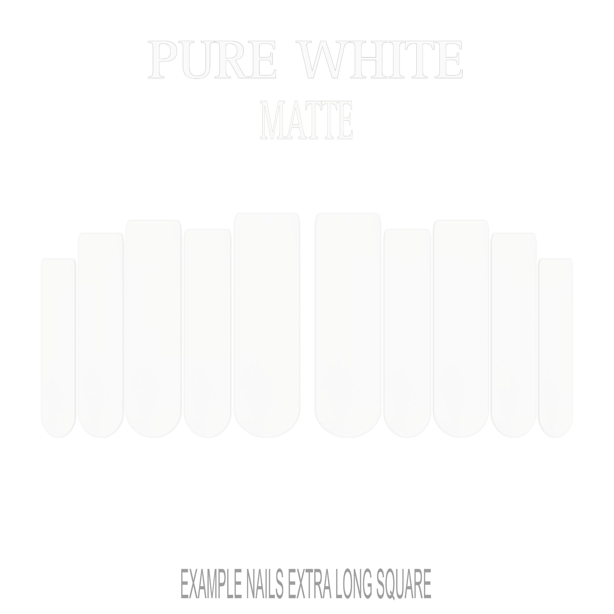 Pure White white press-on nails