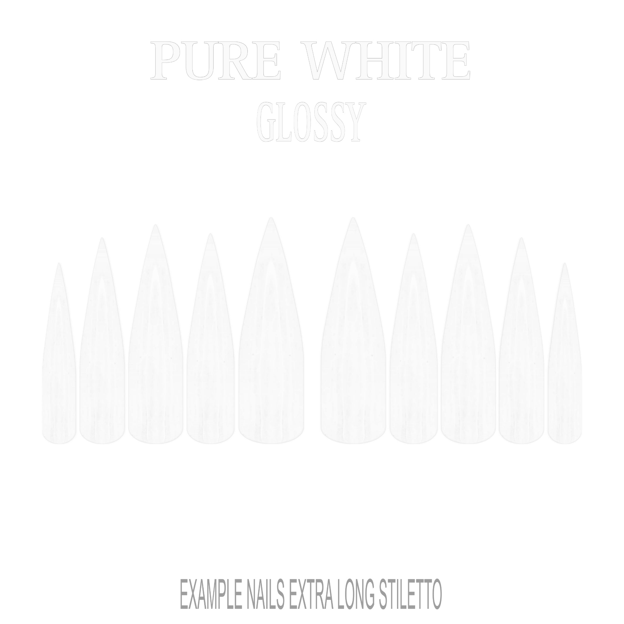 Pure White white press-on nails