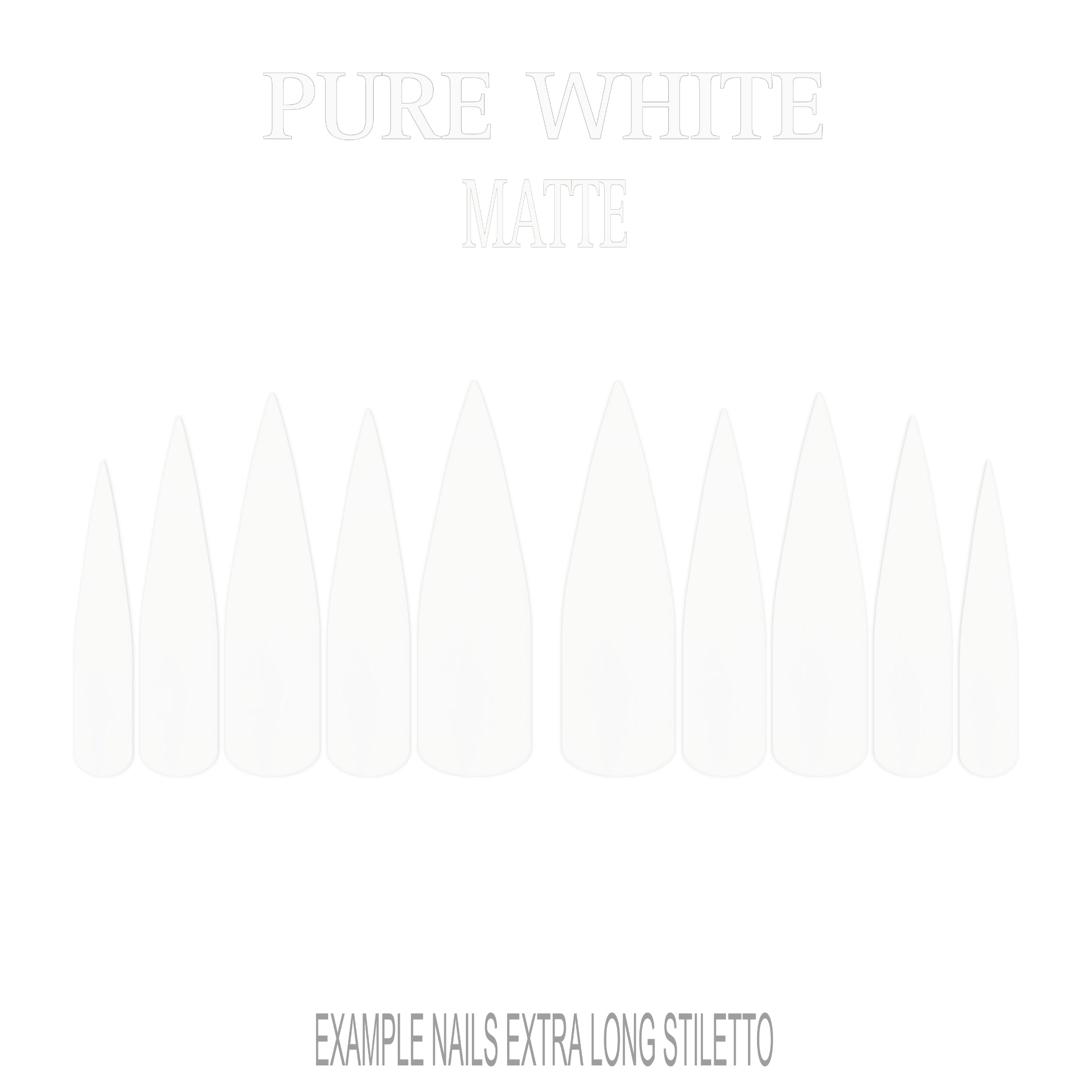 Pure White white press-on nails
