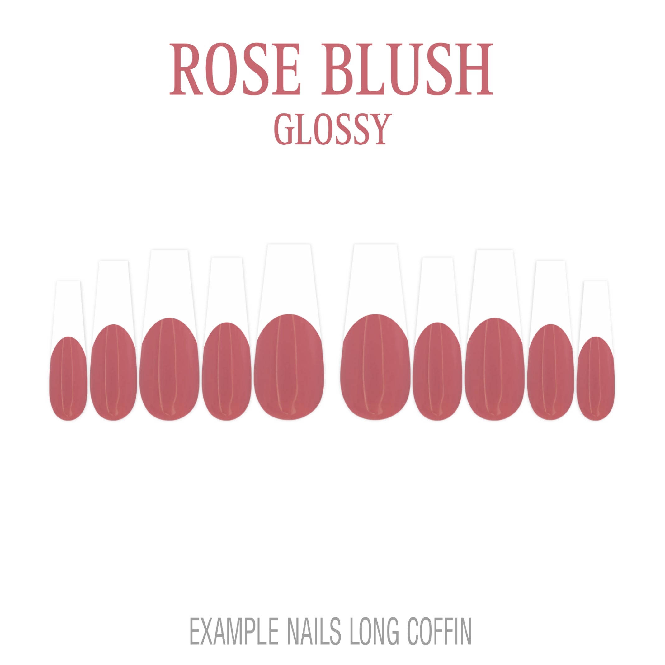 Rose Blush pink French tip press-on nails