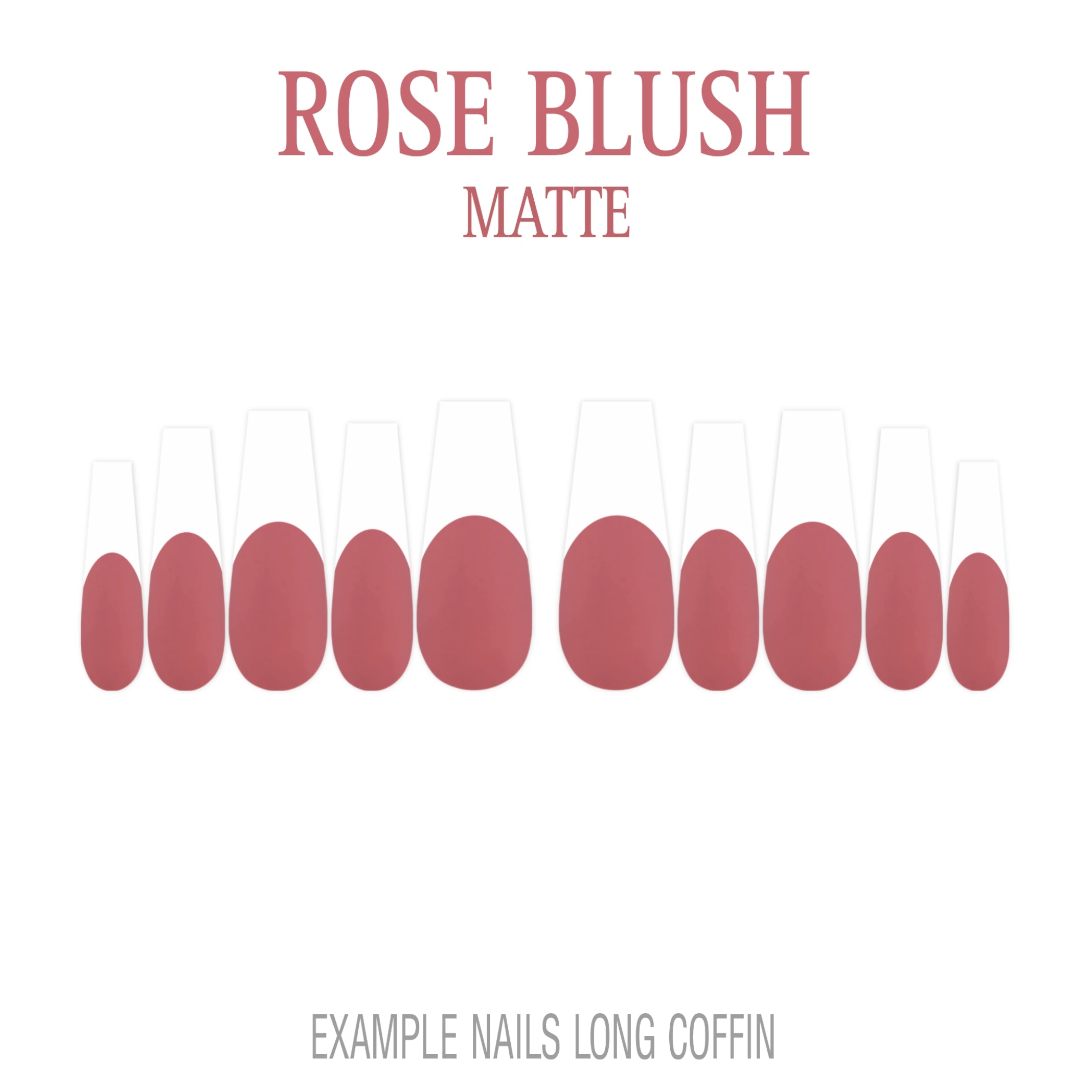 Rose Blush pink French tip press-on nails