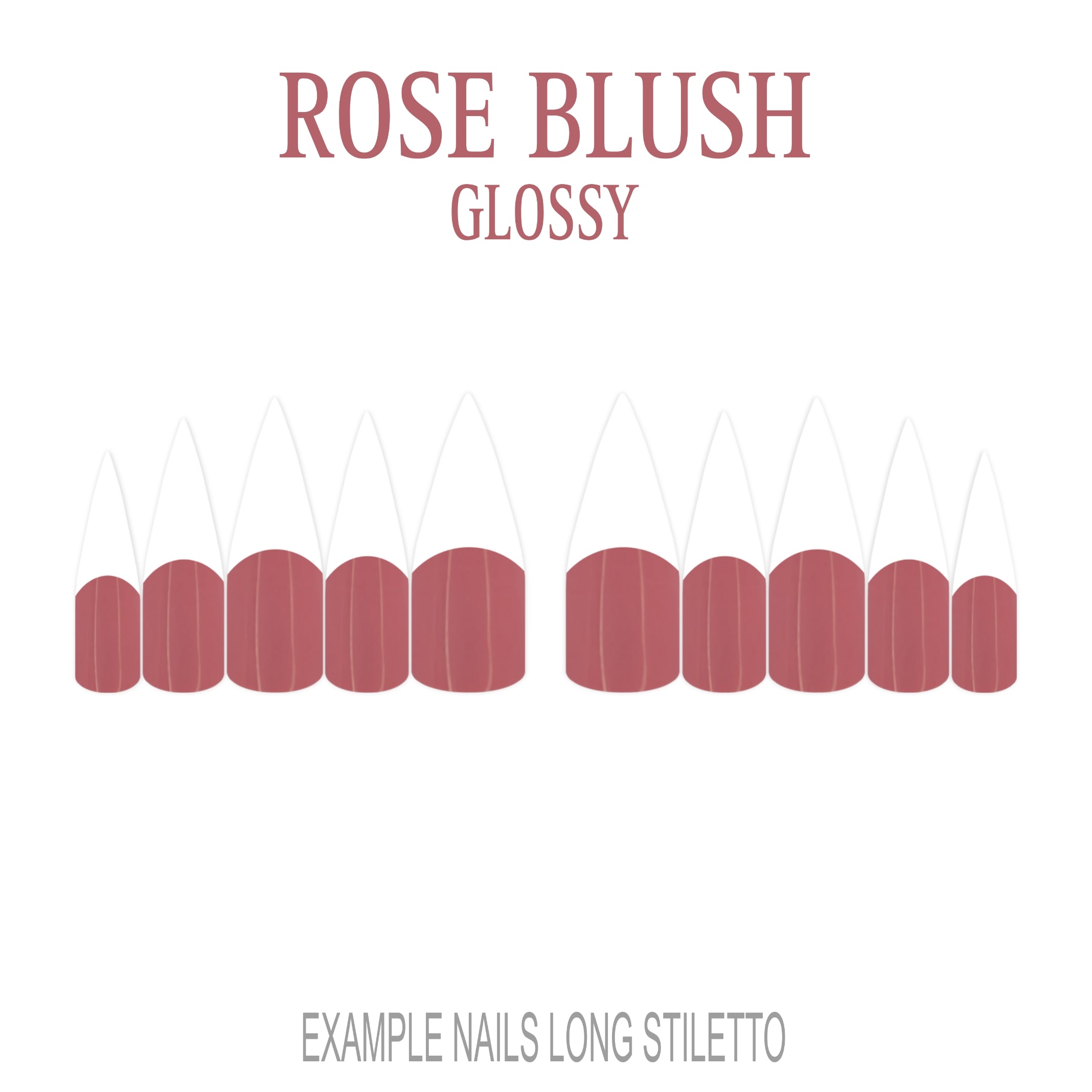 Rose Blush pink French tip press-on nails