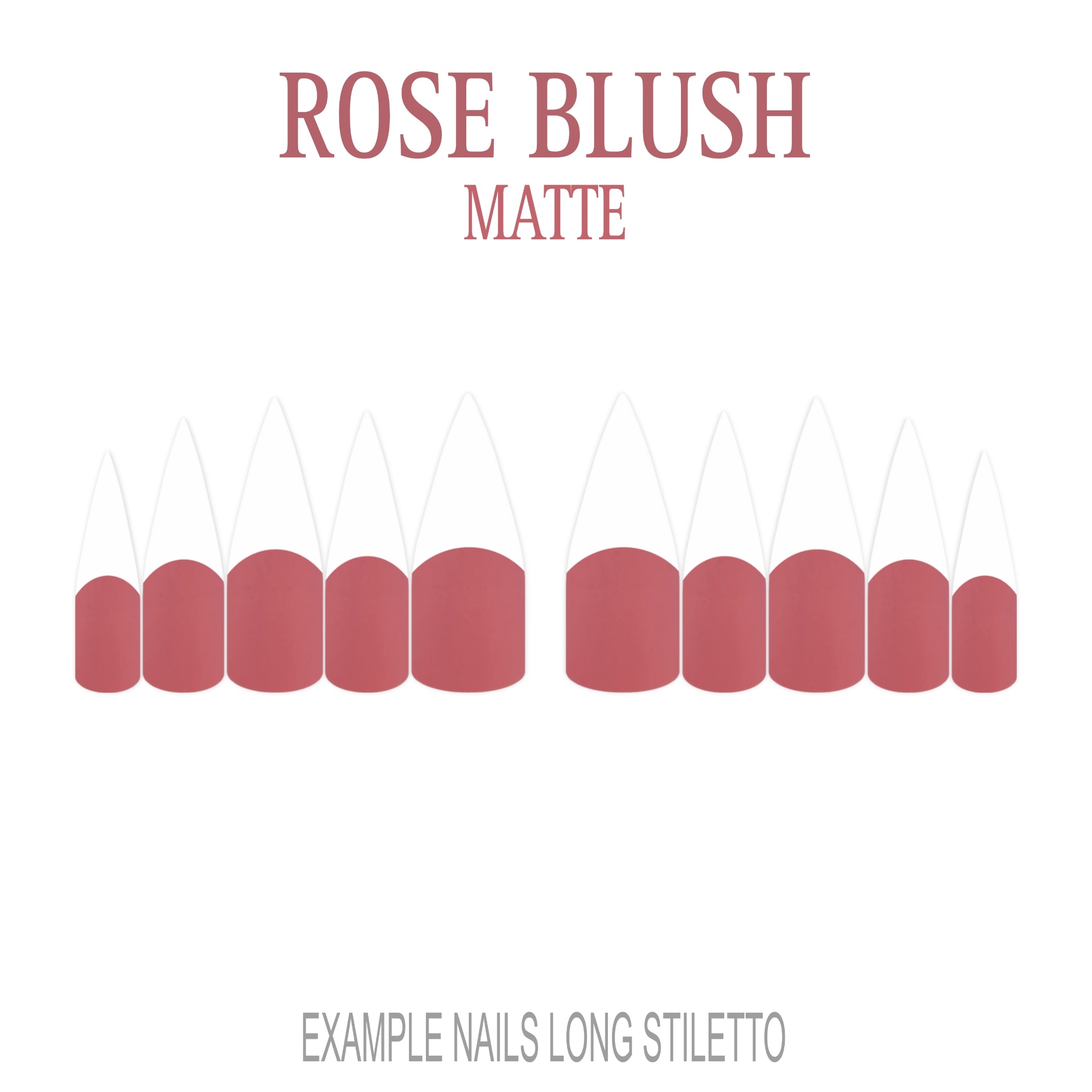 Rose Blush pink French tip press-on nails