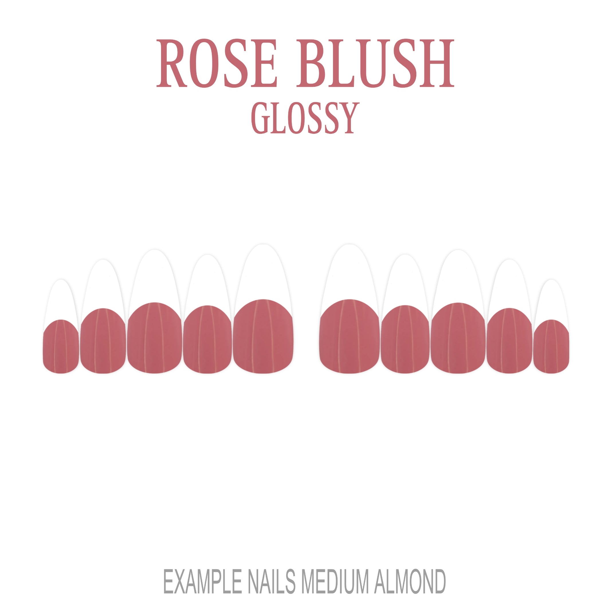 Rose Blush pink French tip press-on nails