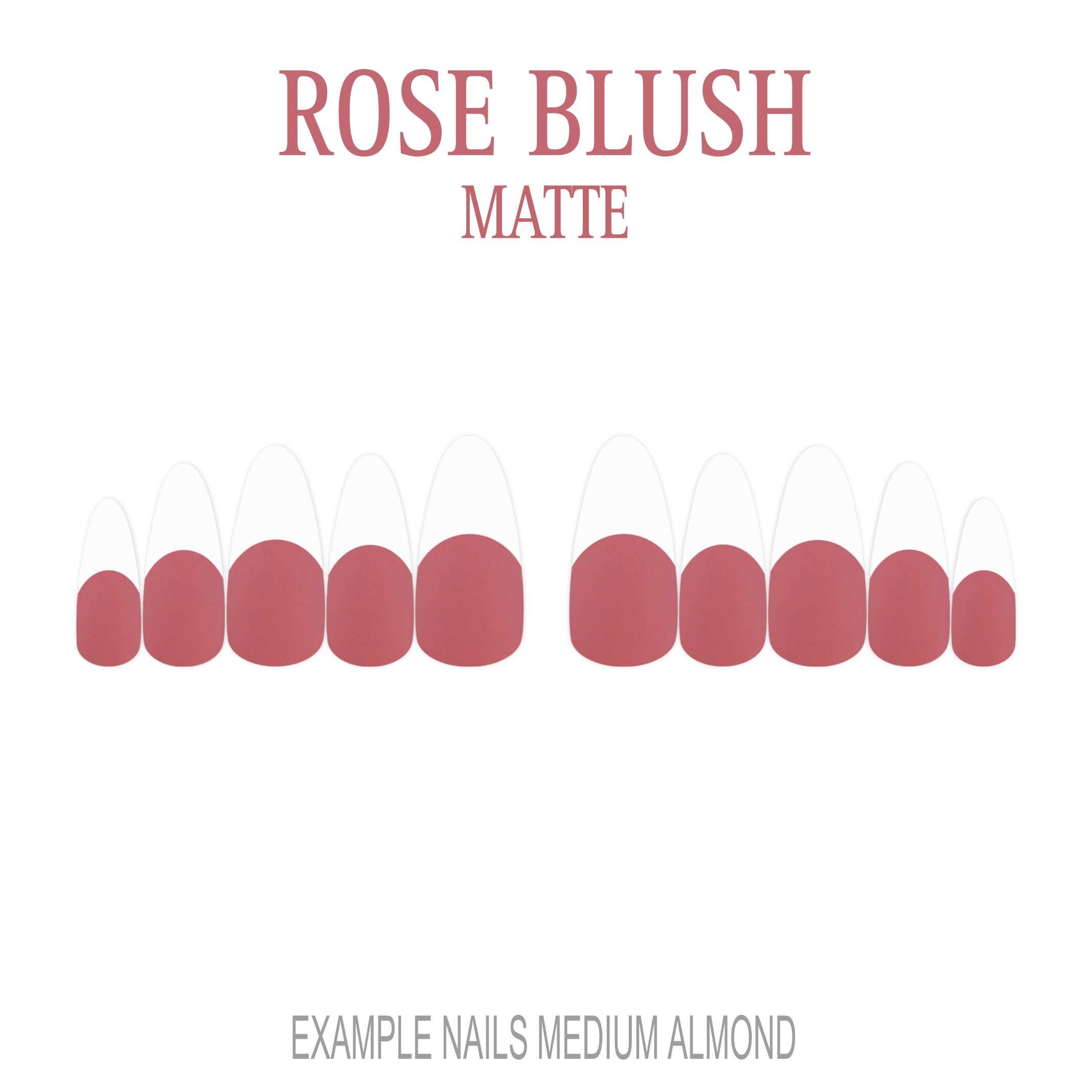 Rose Blush pink French tip press-on nails