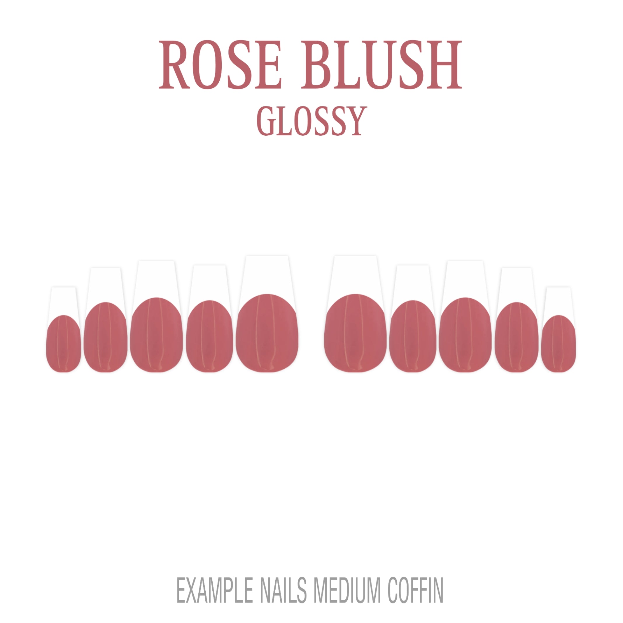 Rose Blush pink French tip press-on nails