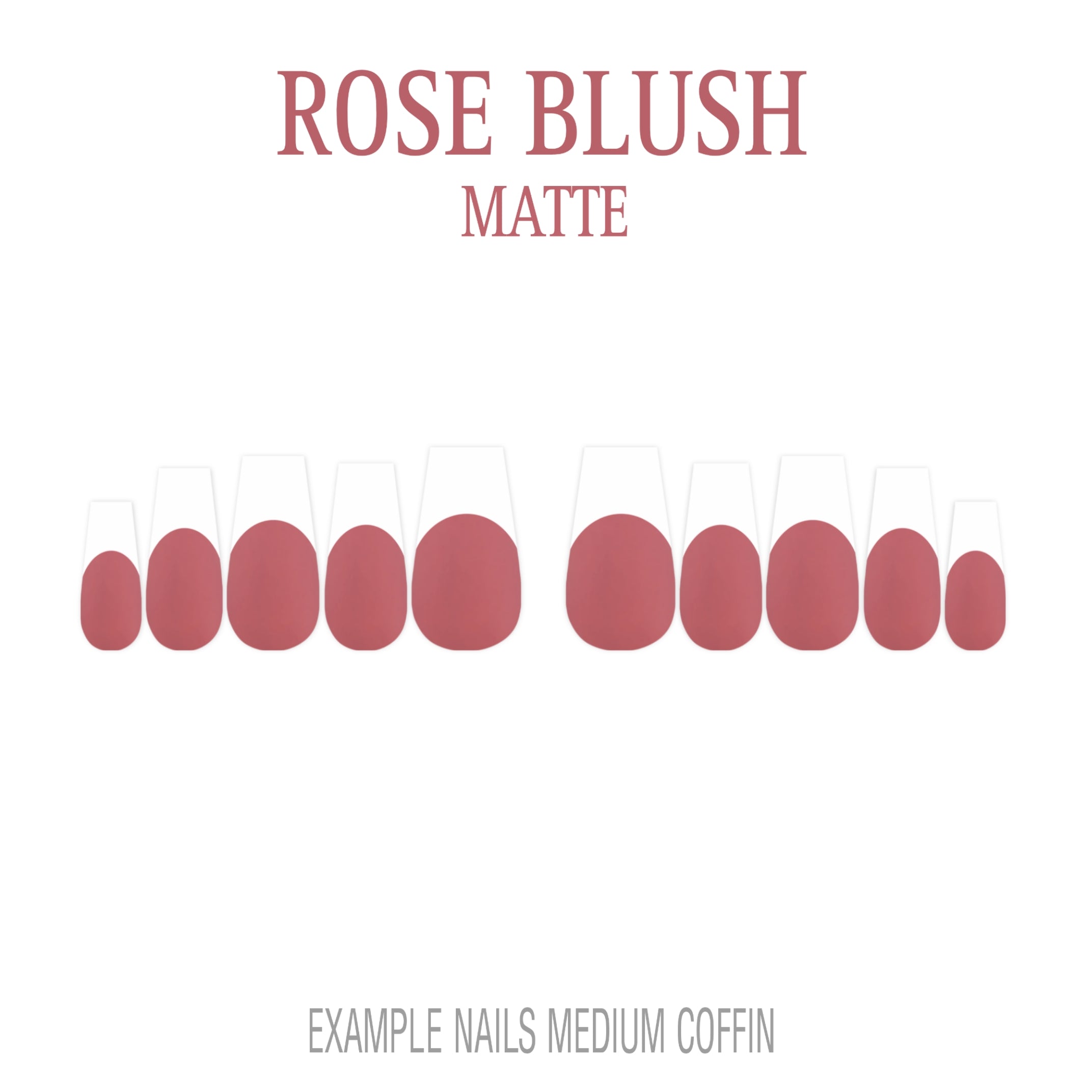 Rose Blush pink French tip press-on nails