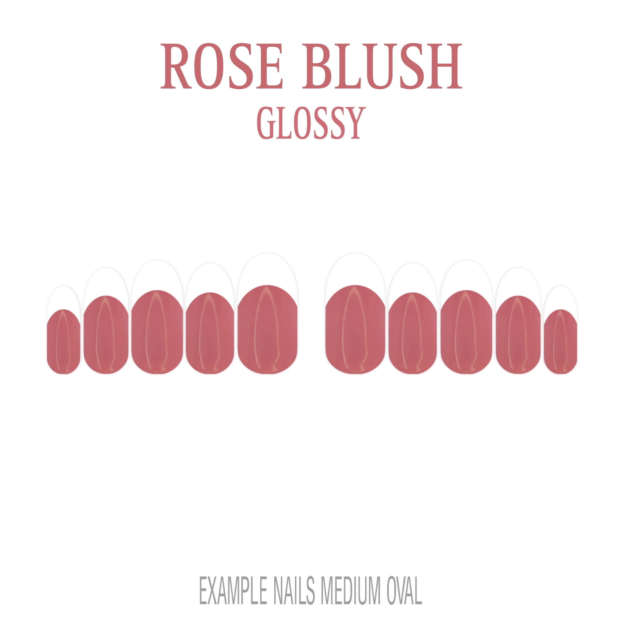 Rose Blush pink French tip press-on nails