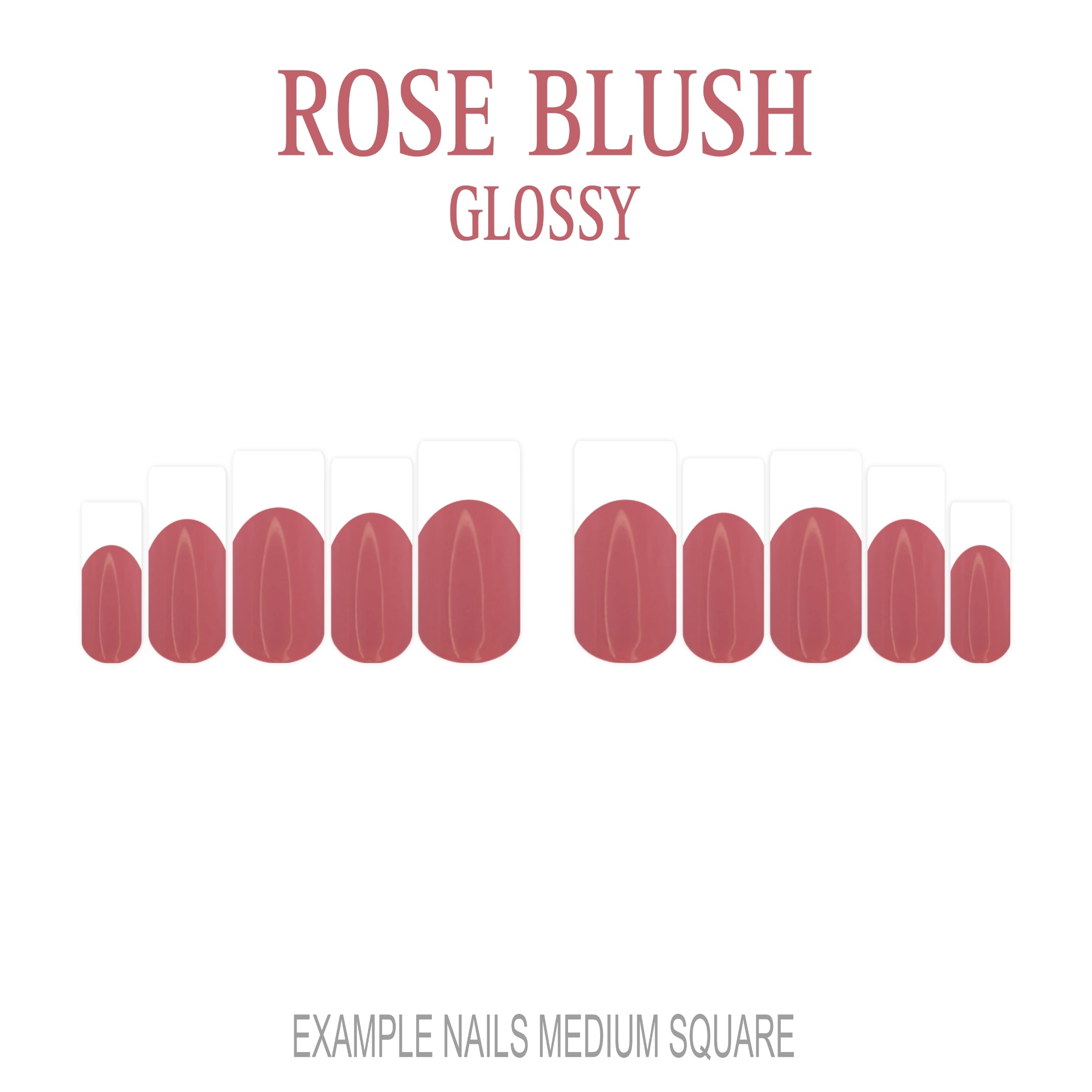 Rose Blush pink French tip press-on nails