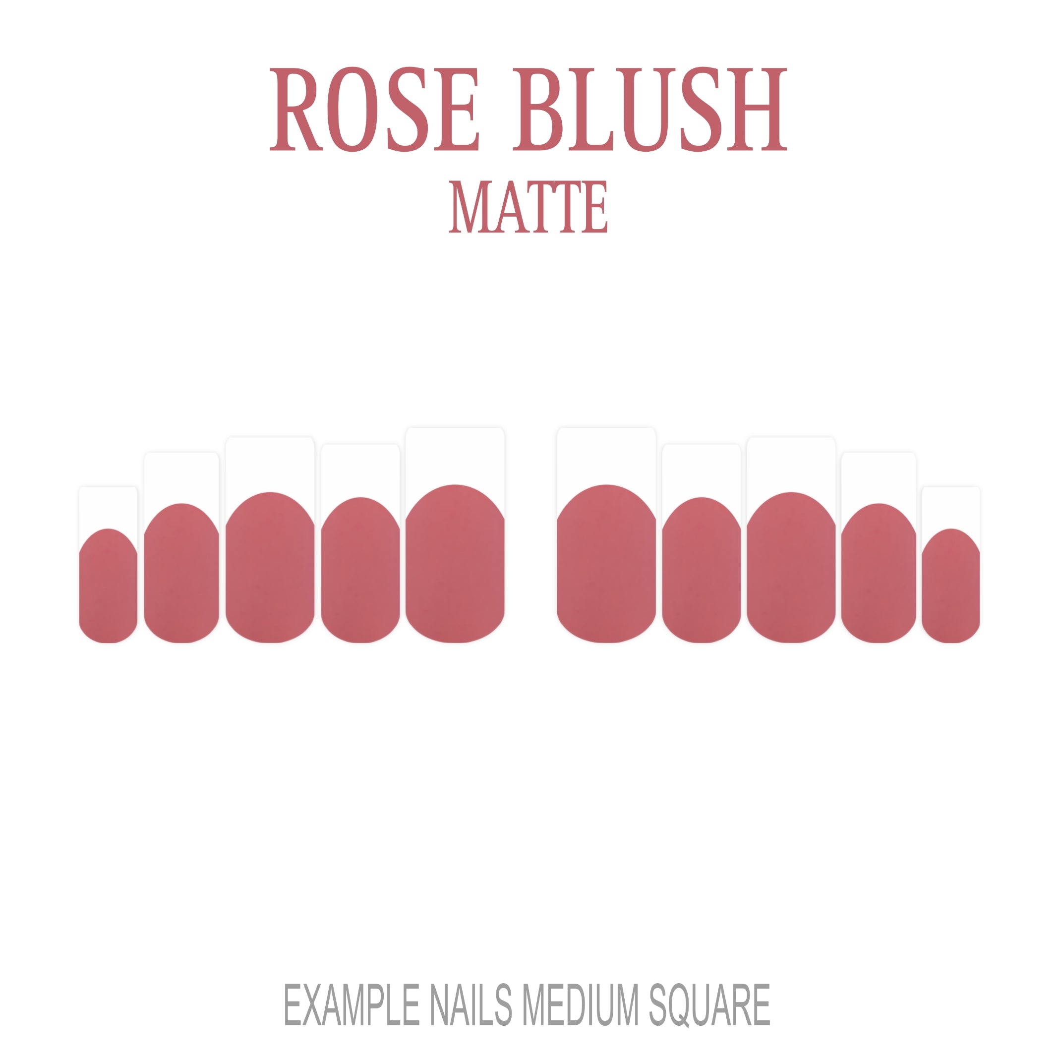 Rose Blush pink French tip press-on nails