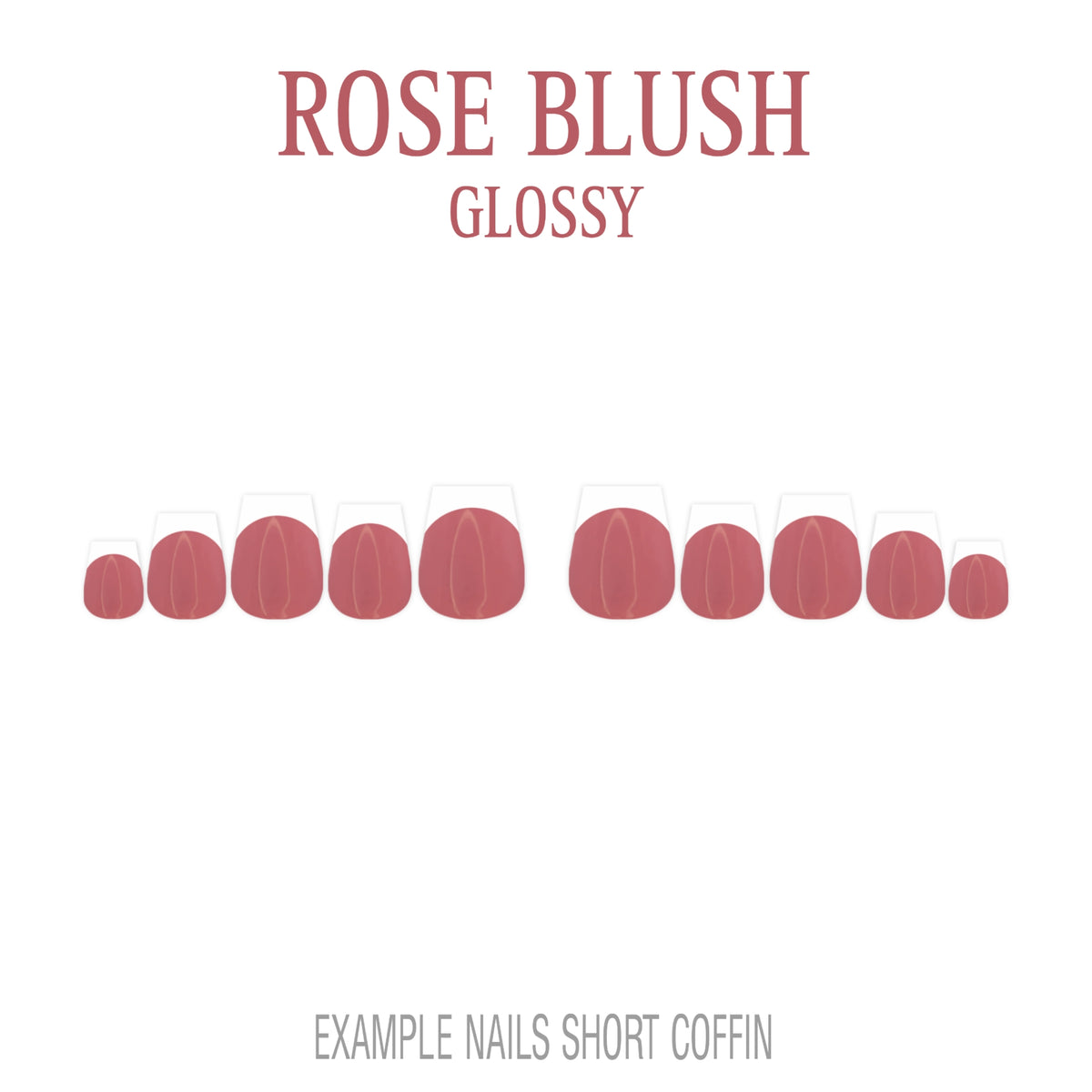 Rose Blush pink French tip press-on nails