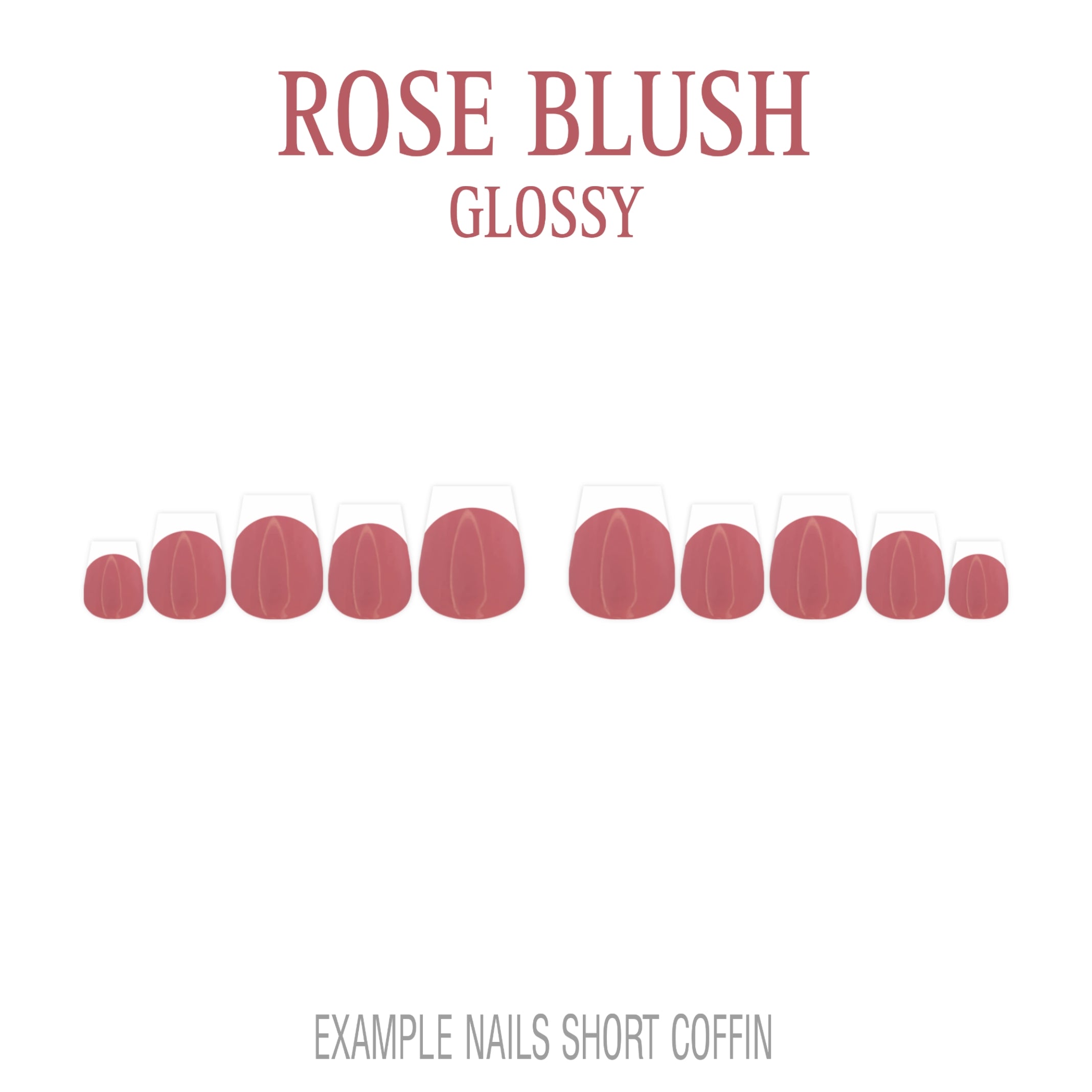 Rose Blush pink French tip press-on nails