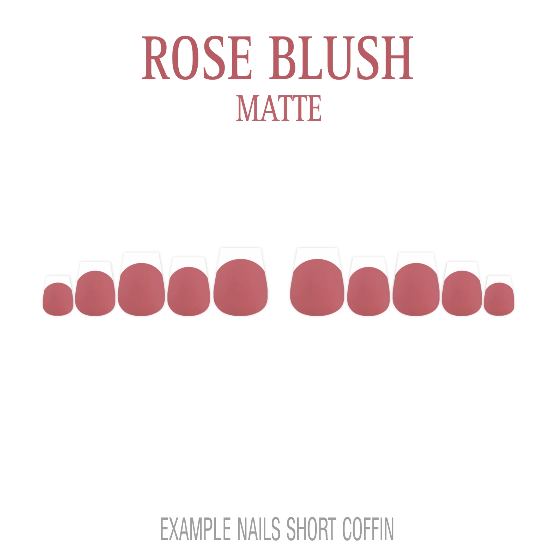 Rose Blush pink French tip press-on nails