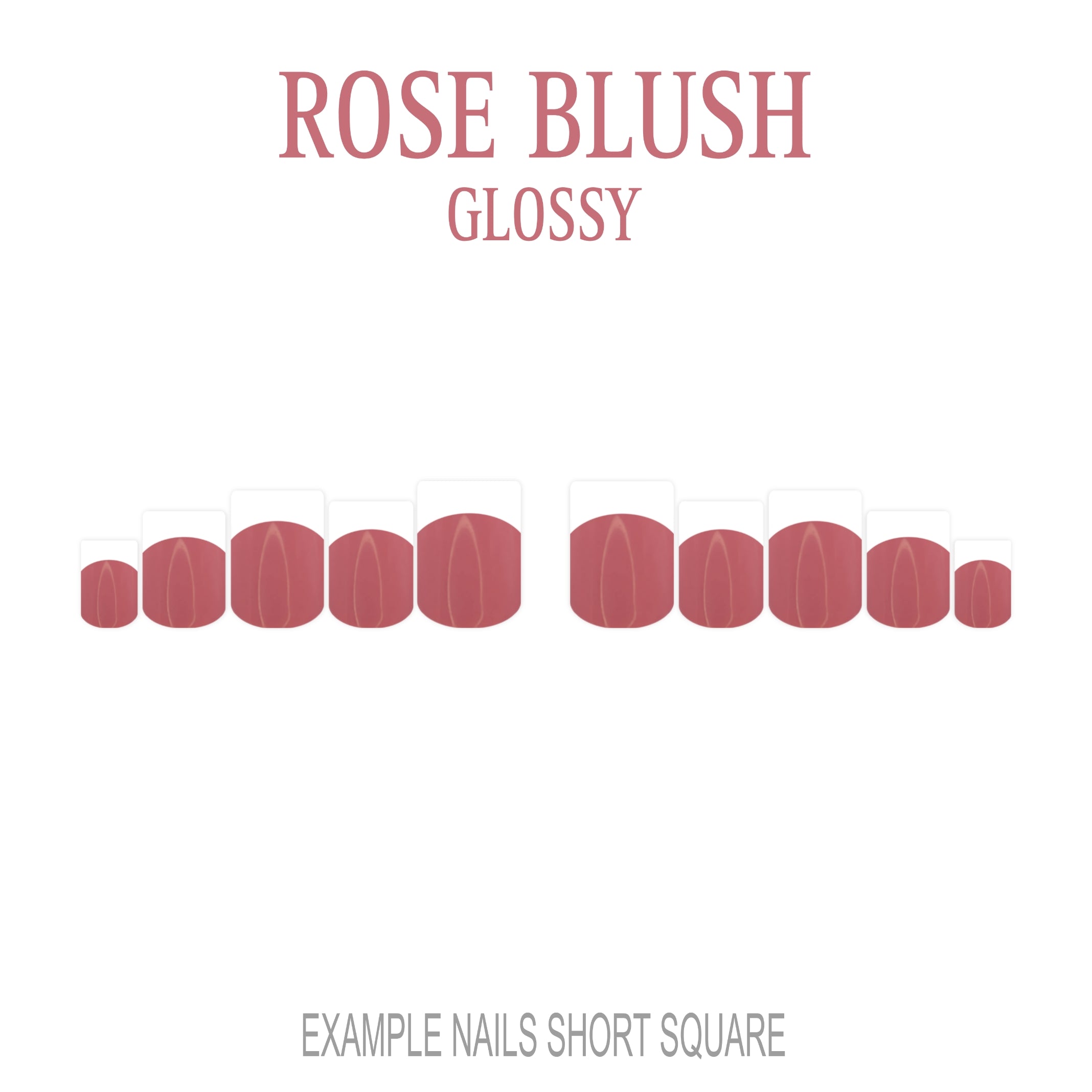 Rose Blush pink French tip press-on nails