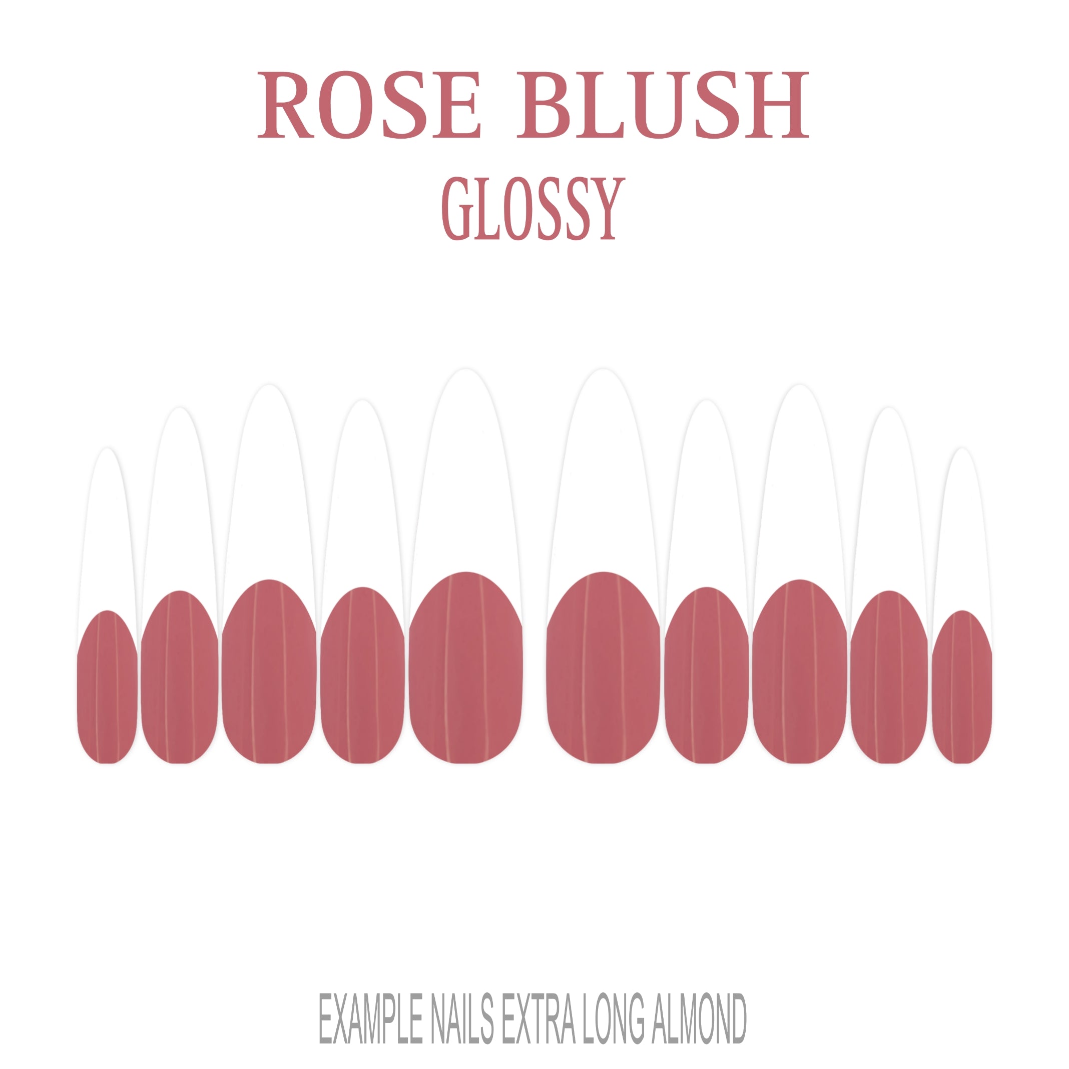 Rose Blush pink French tip press-on nails