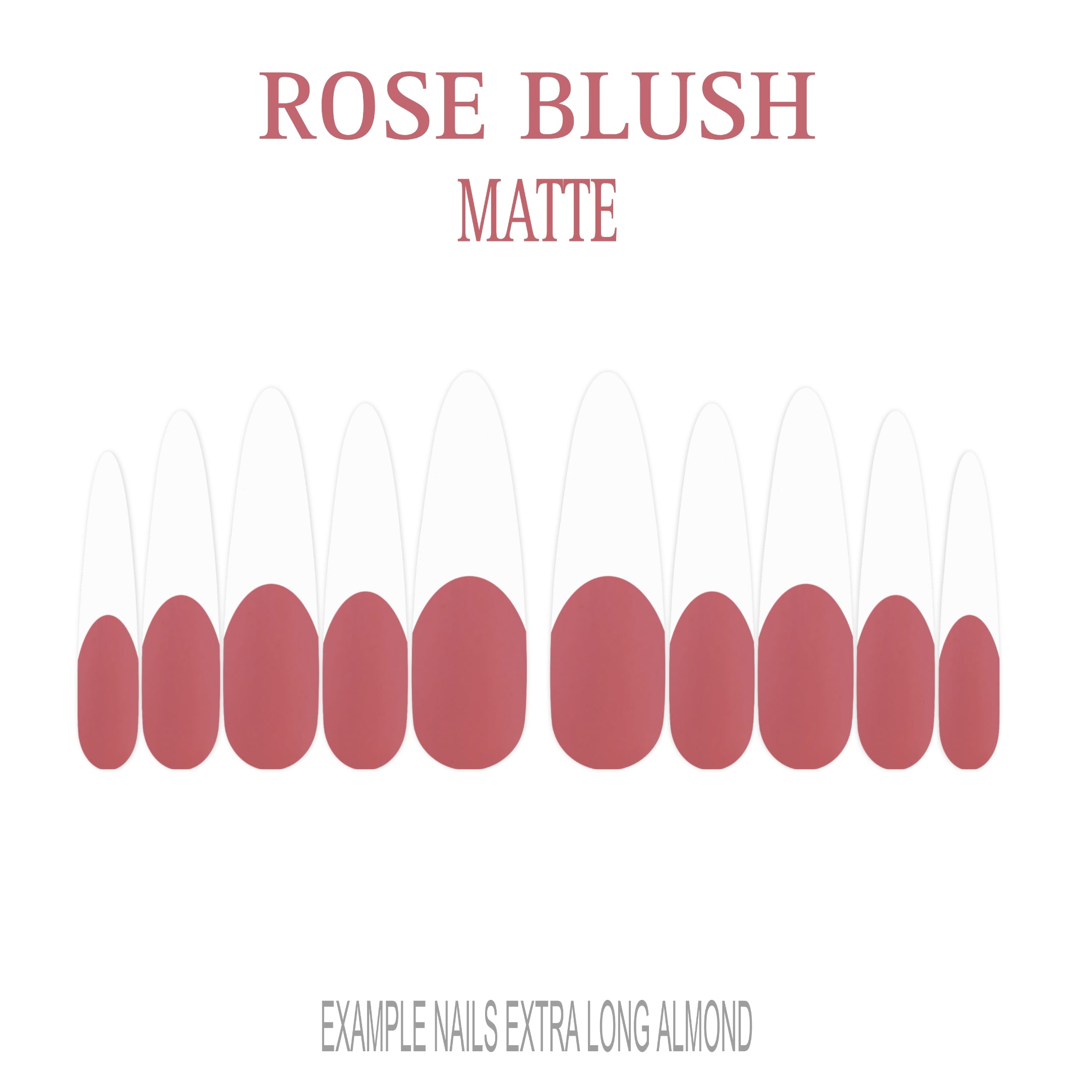 Rose Blush pink French tip press-on nails