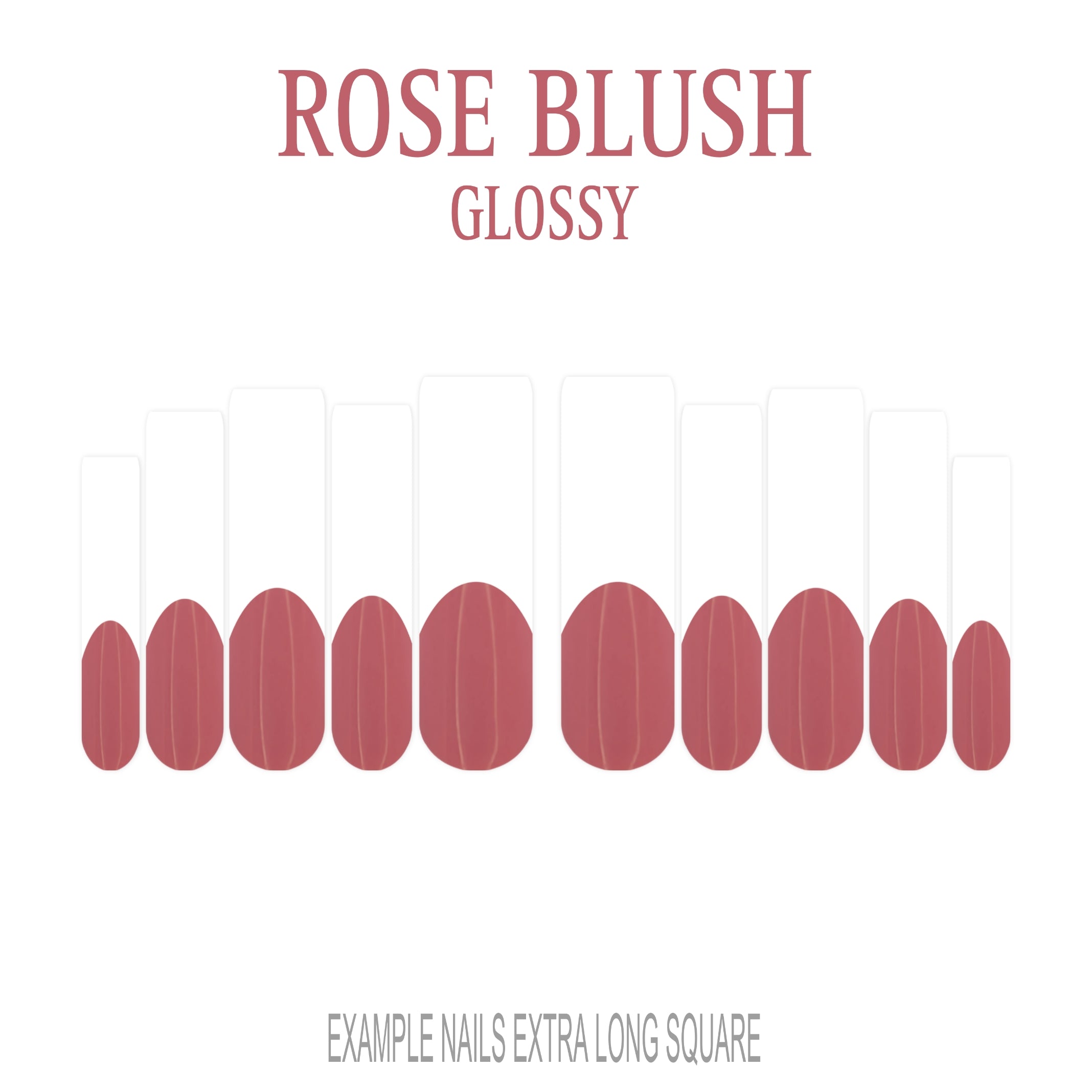 Rose Blush pink French tip press-on nails
