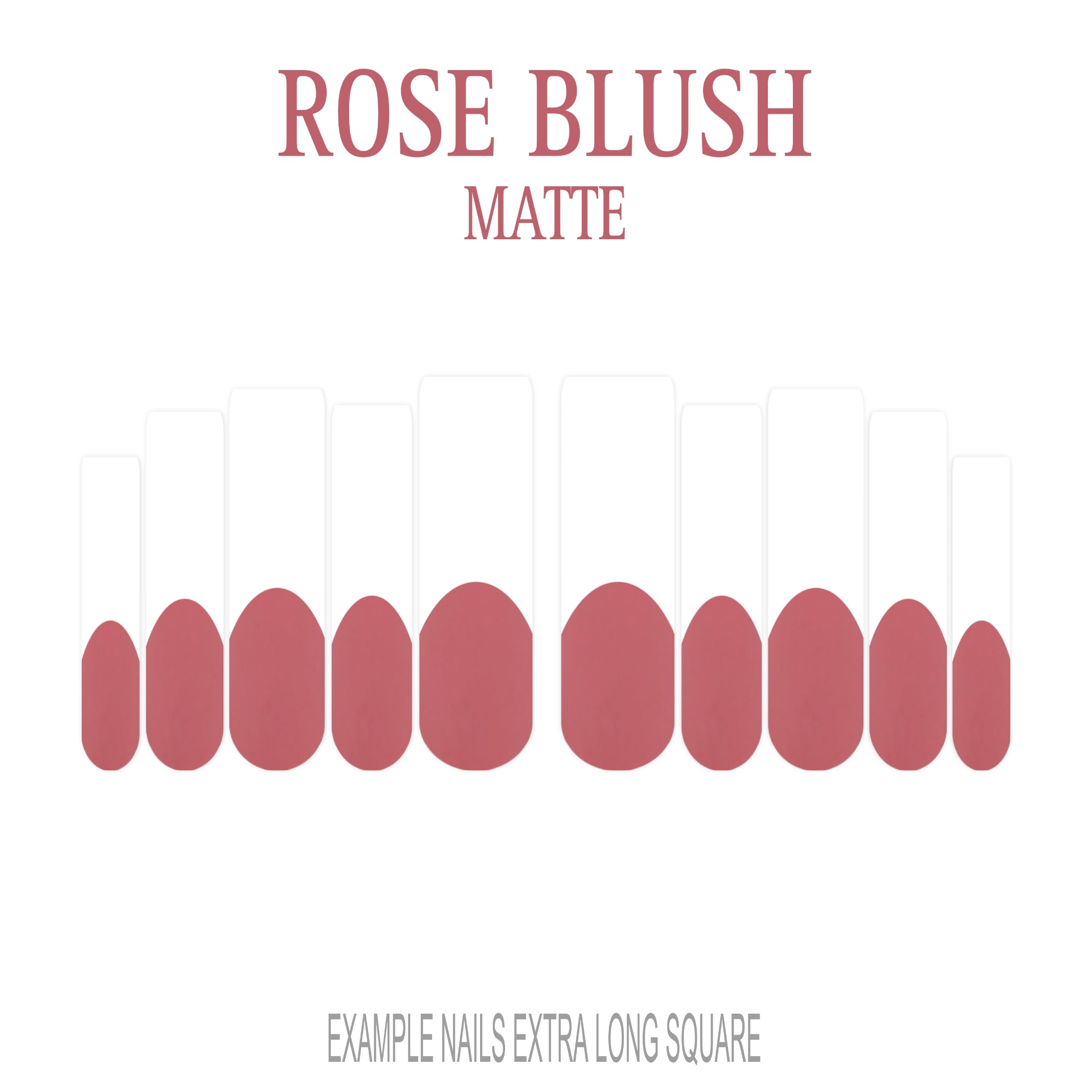 Rose Blush pink French tip press-on nails