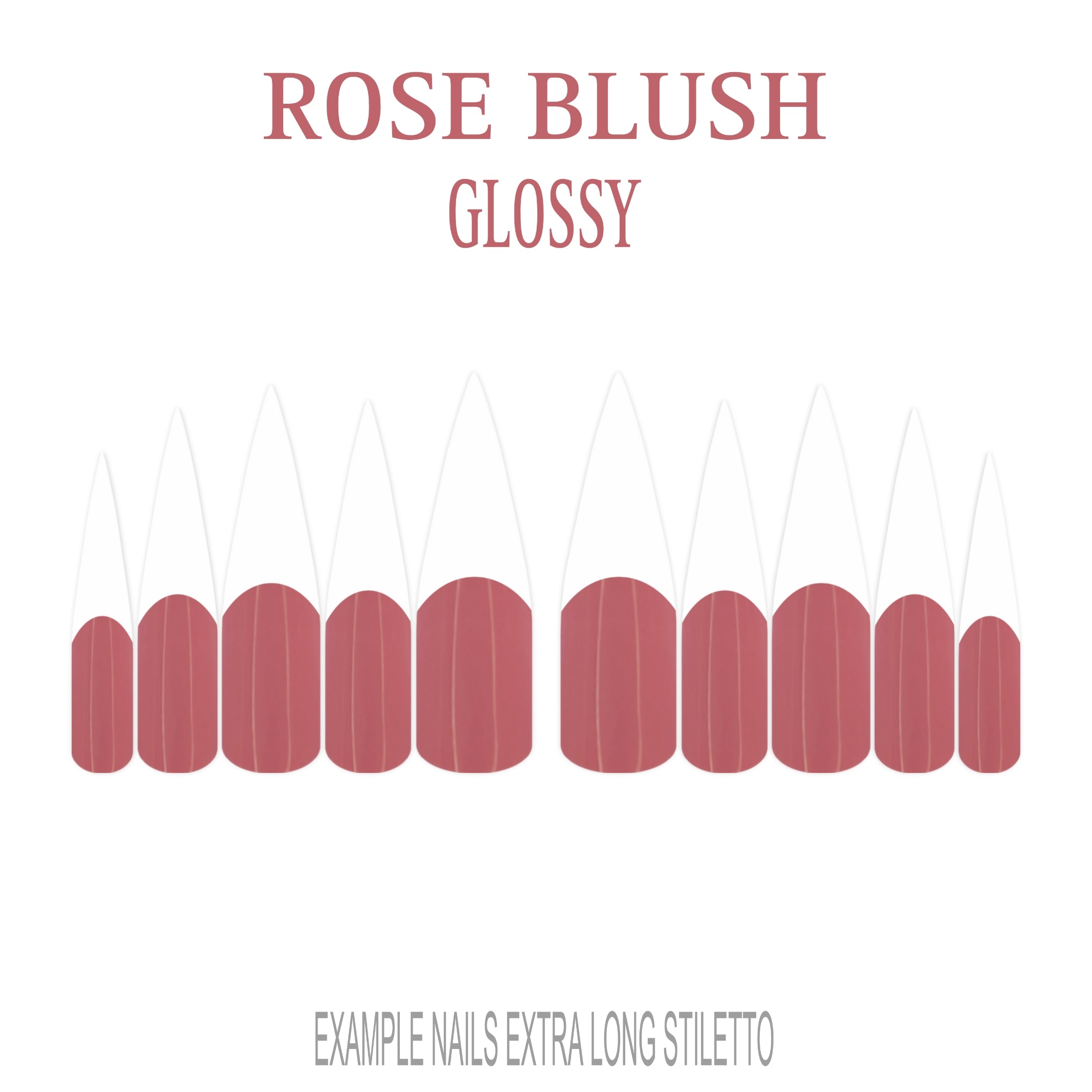 Rose Blush pink French tip press-on nails