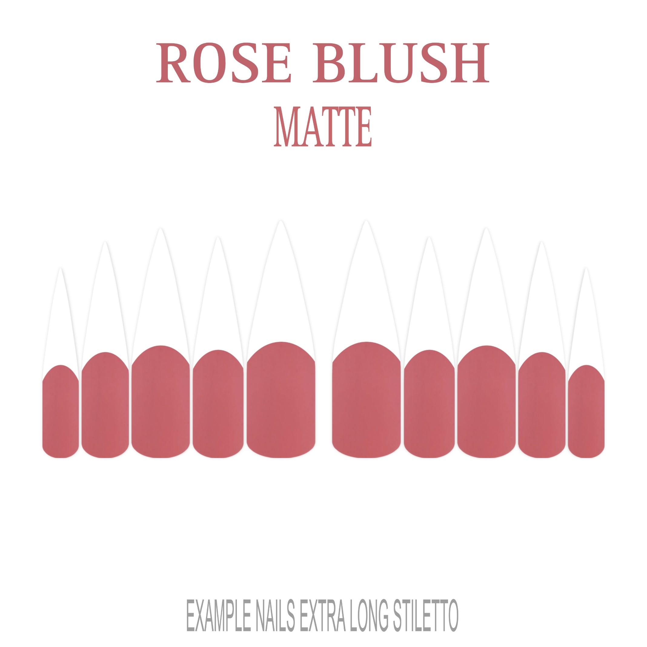 Rose Blush pink French tip press-on nails