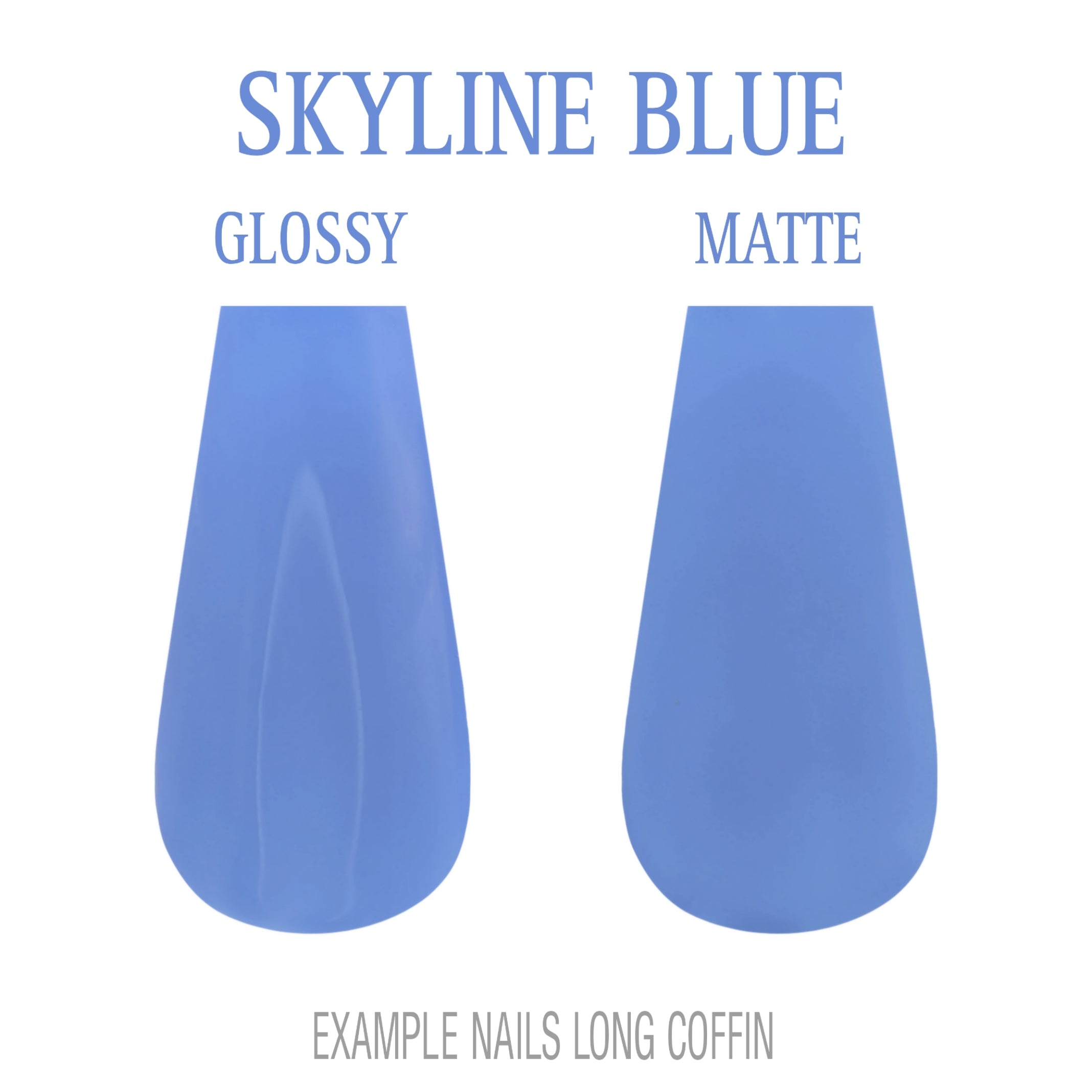 Skyline Blue light blue press-on nails