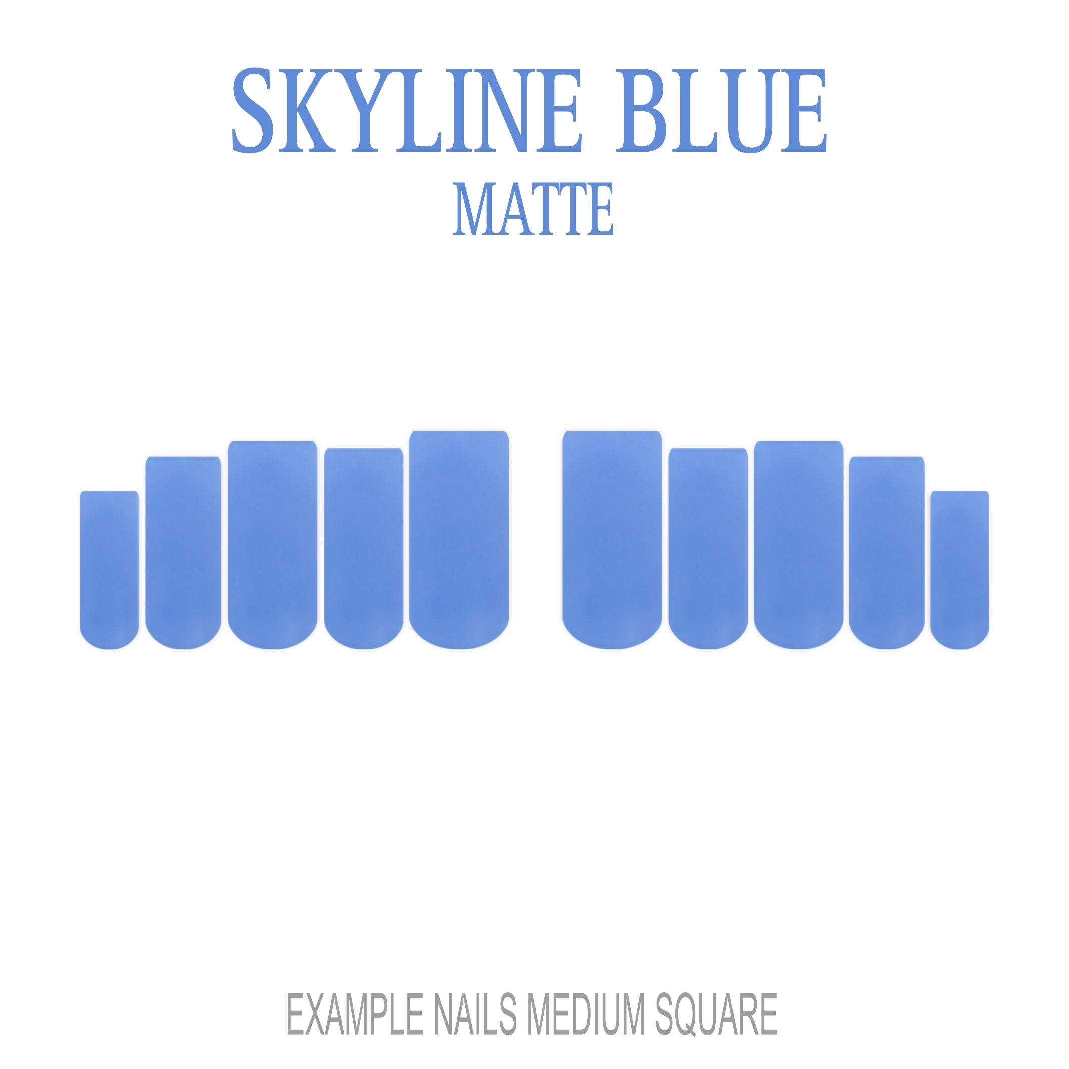 Skyline Blue light blue press-on nails