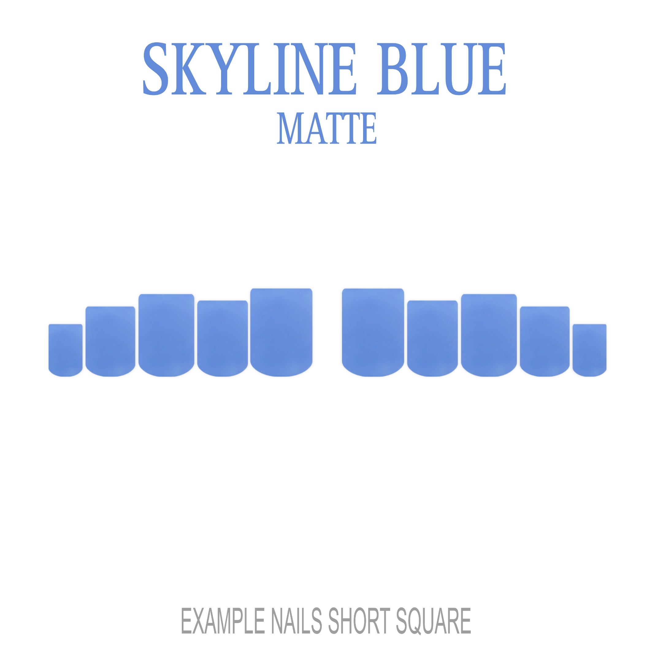 Skyline Blue light blue press-on nails