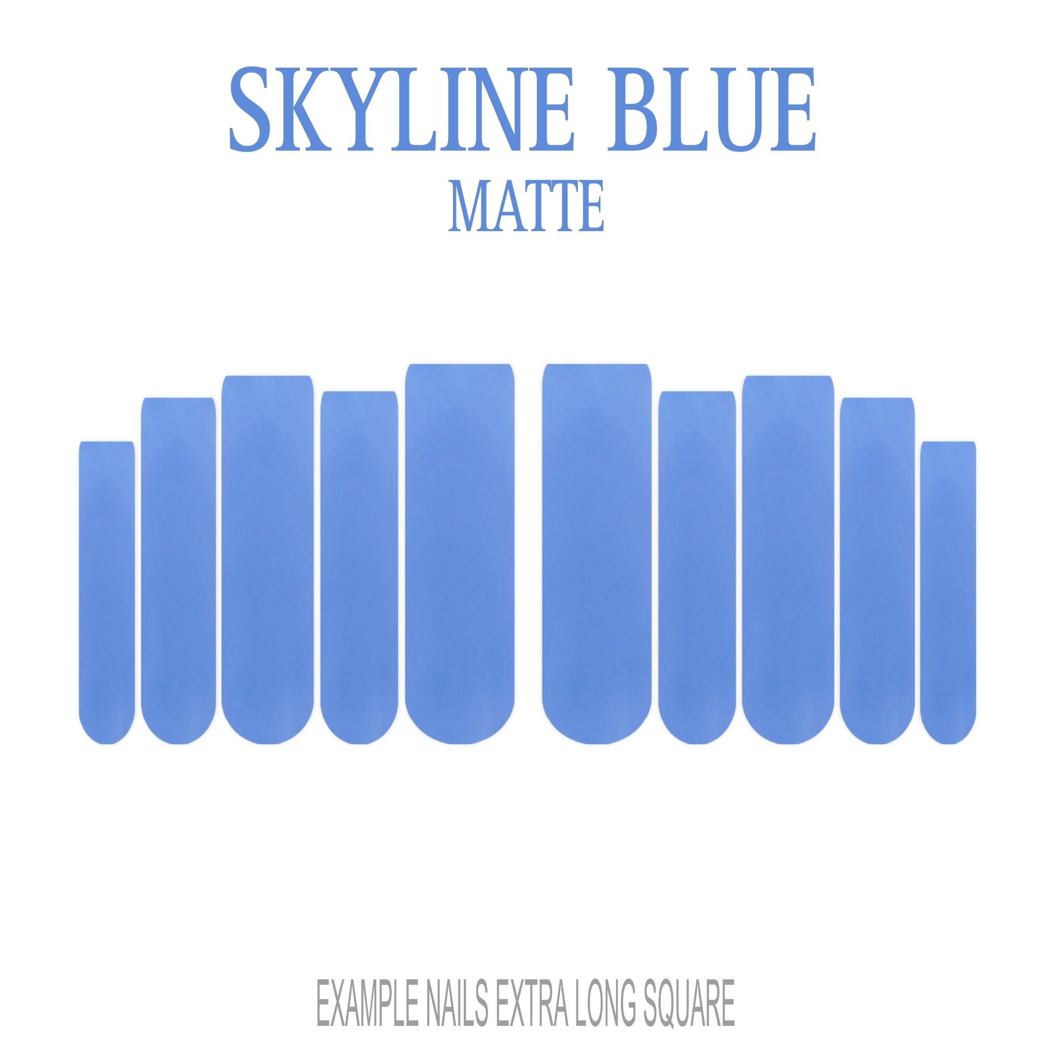 Skyline Blue light blue press-on nails