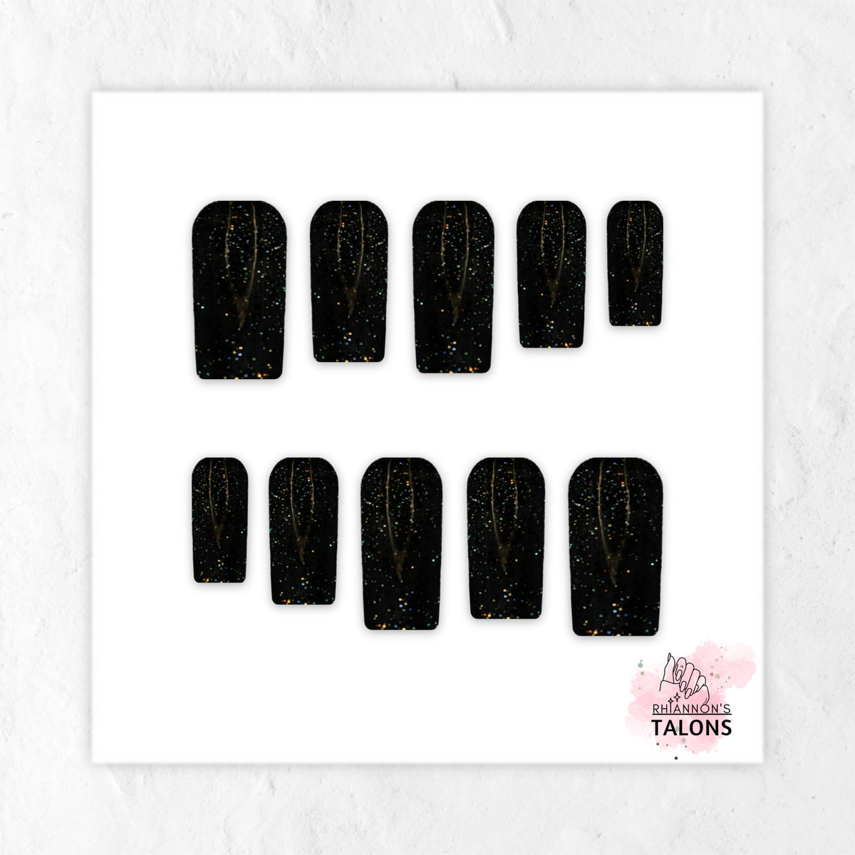 Space Dust cosmic glitter press-on nails