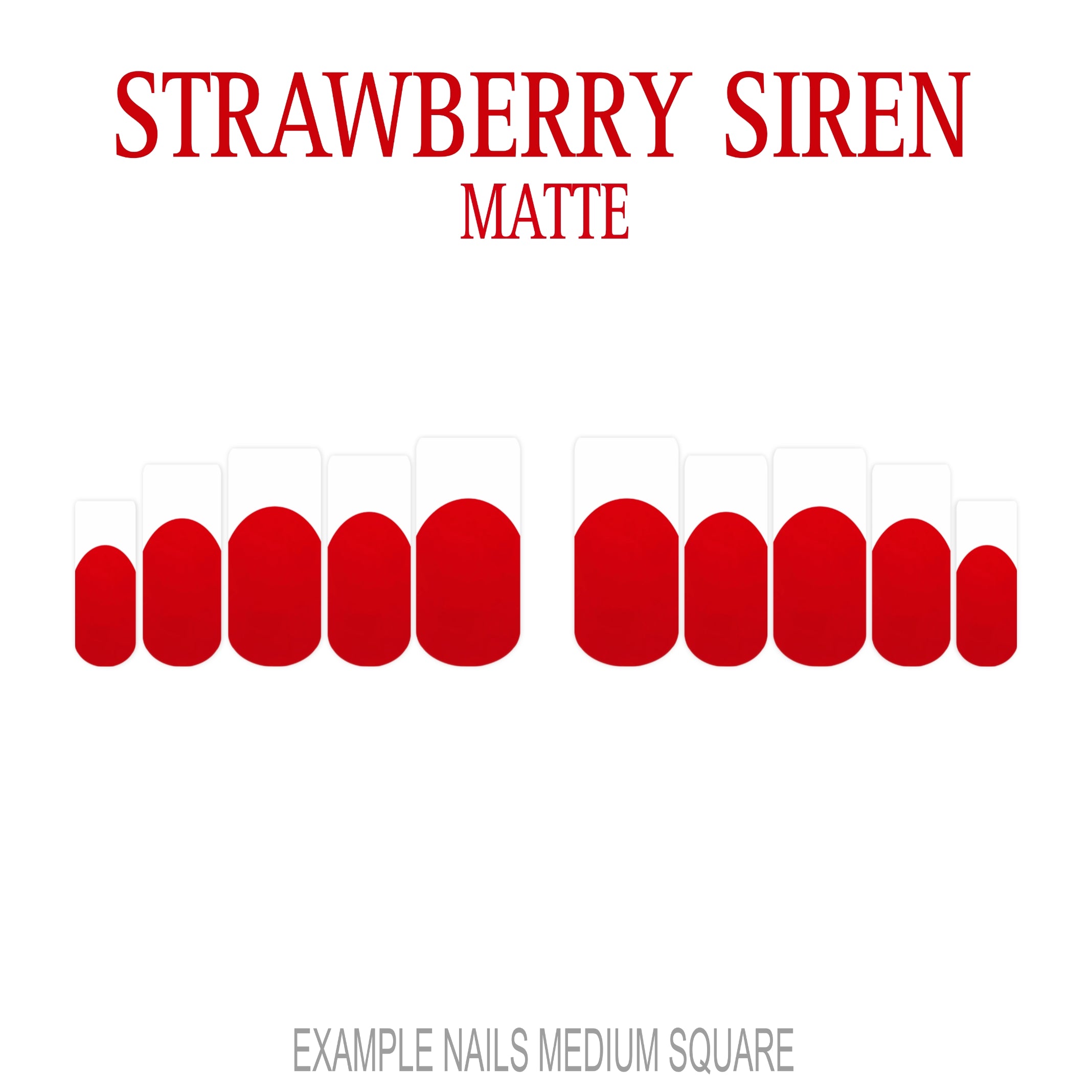 Strawberry Siren red French tip press-on nails