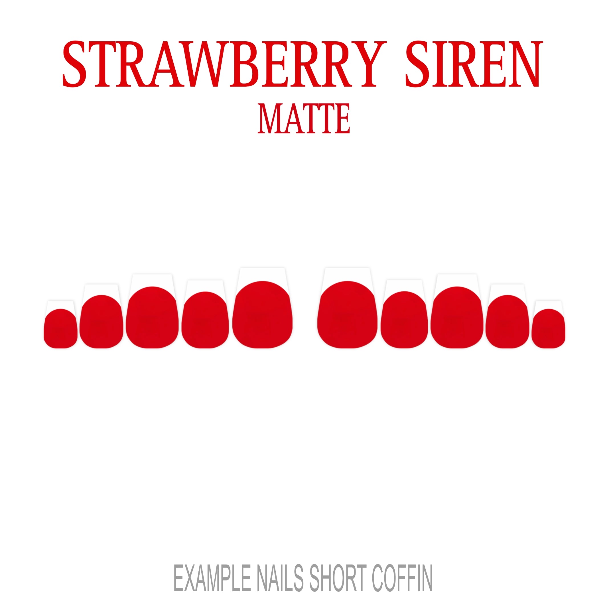 Strawberry Siren red French tip press-on nails
