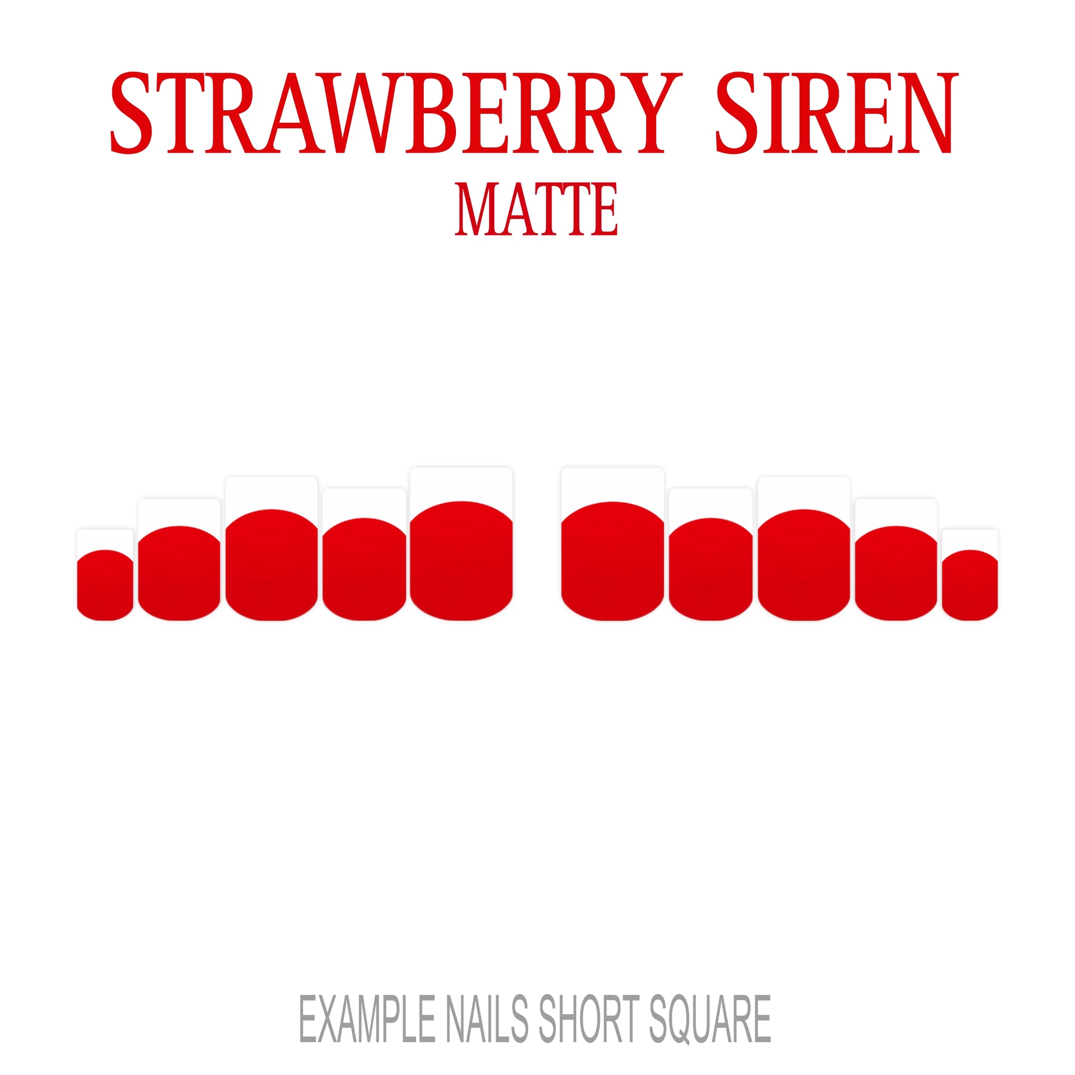Strawberry Siren red French tip press-on nails