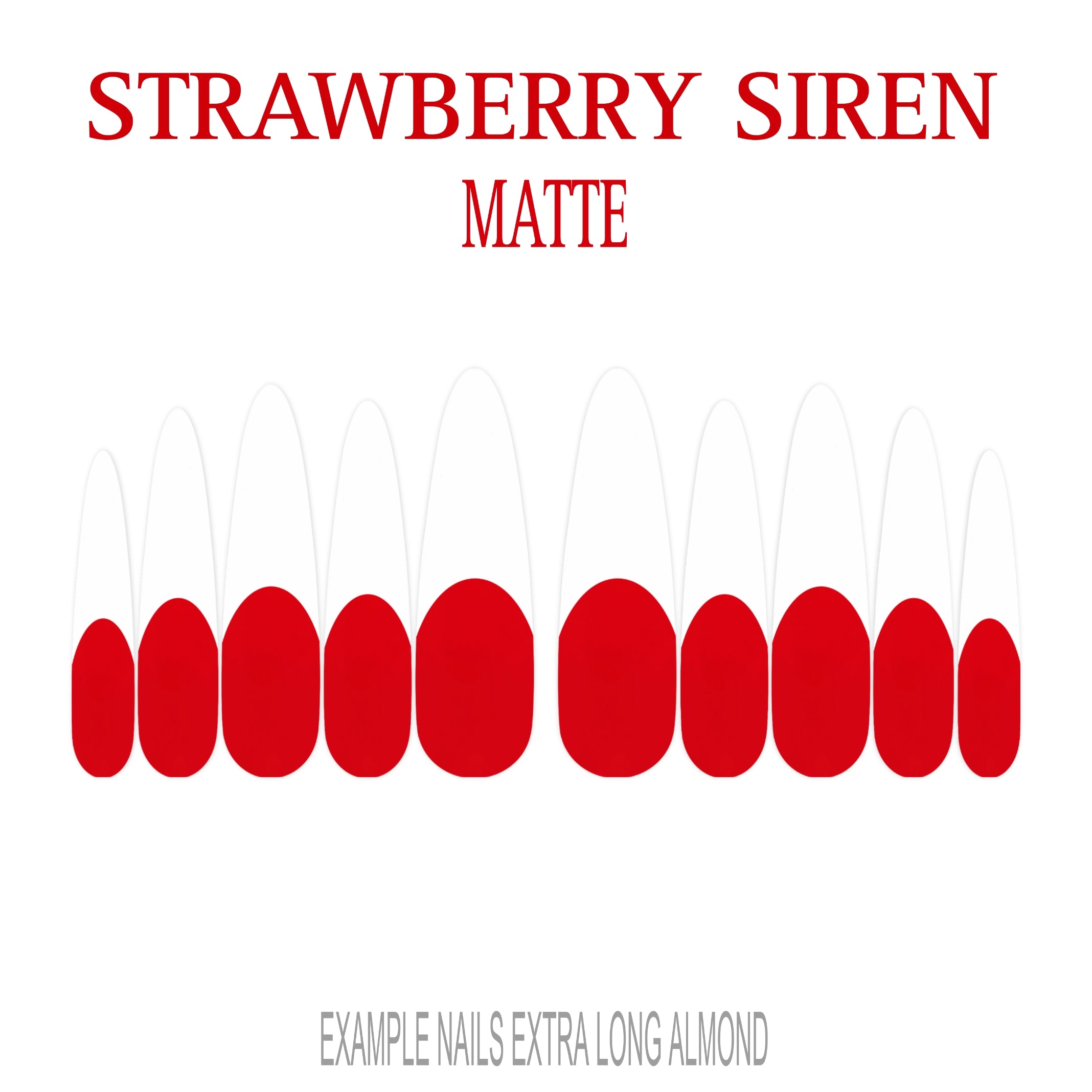 Strawberry Siren red French tip press-on nails