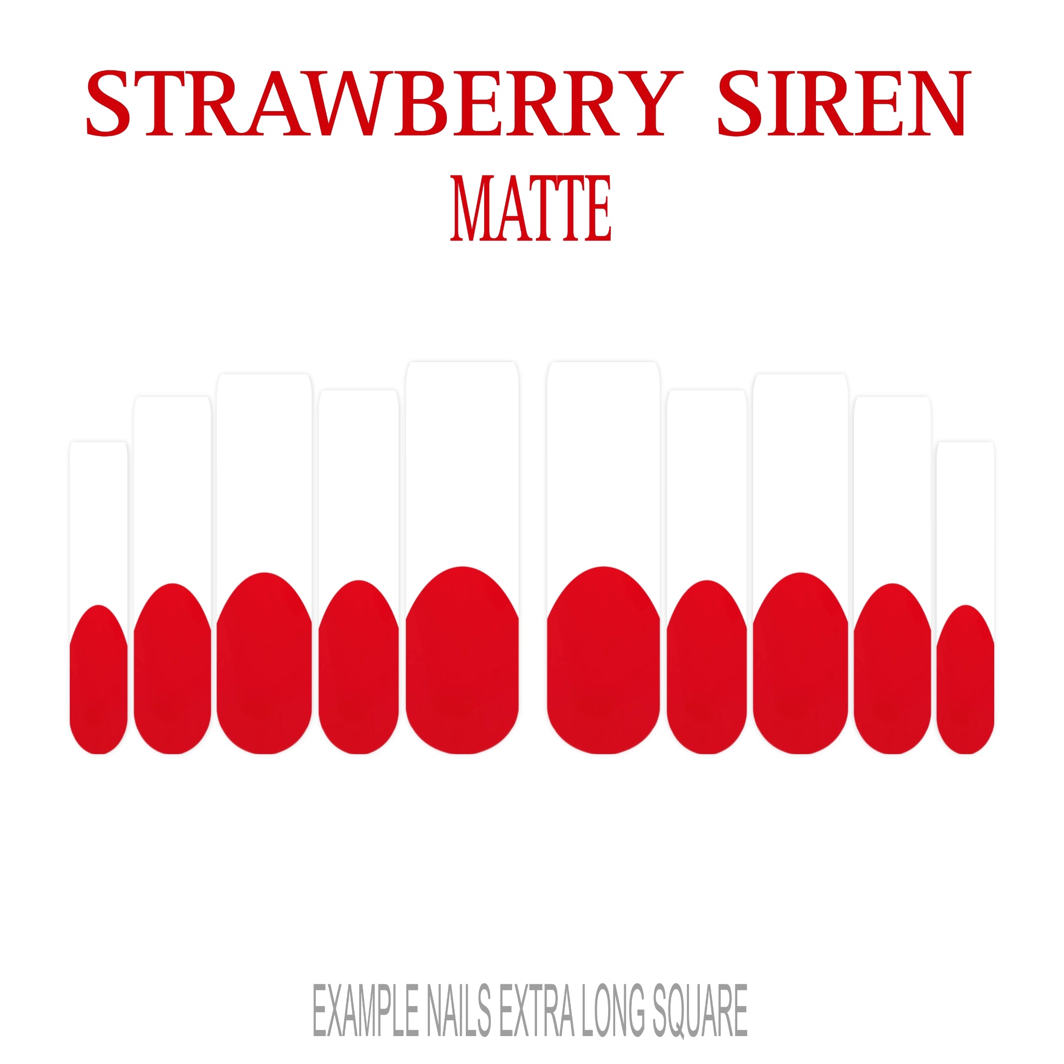Strawberry Siren red French tip press-on nails